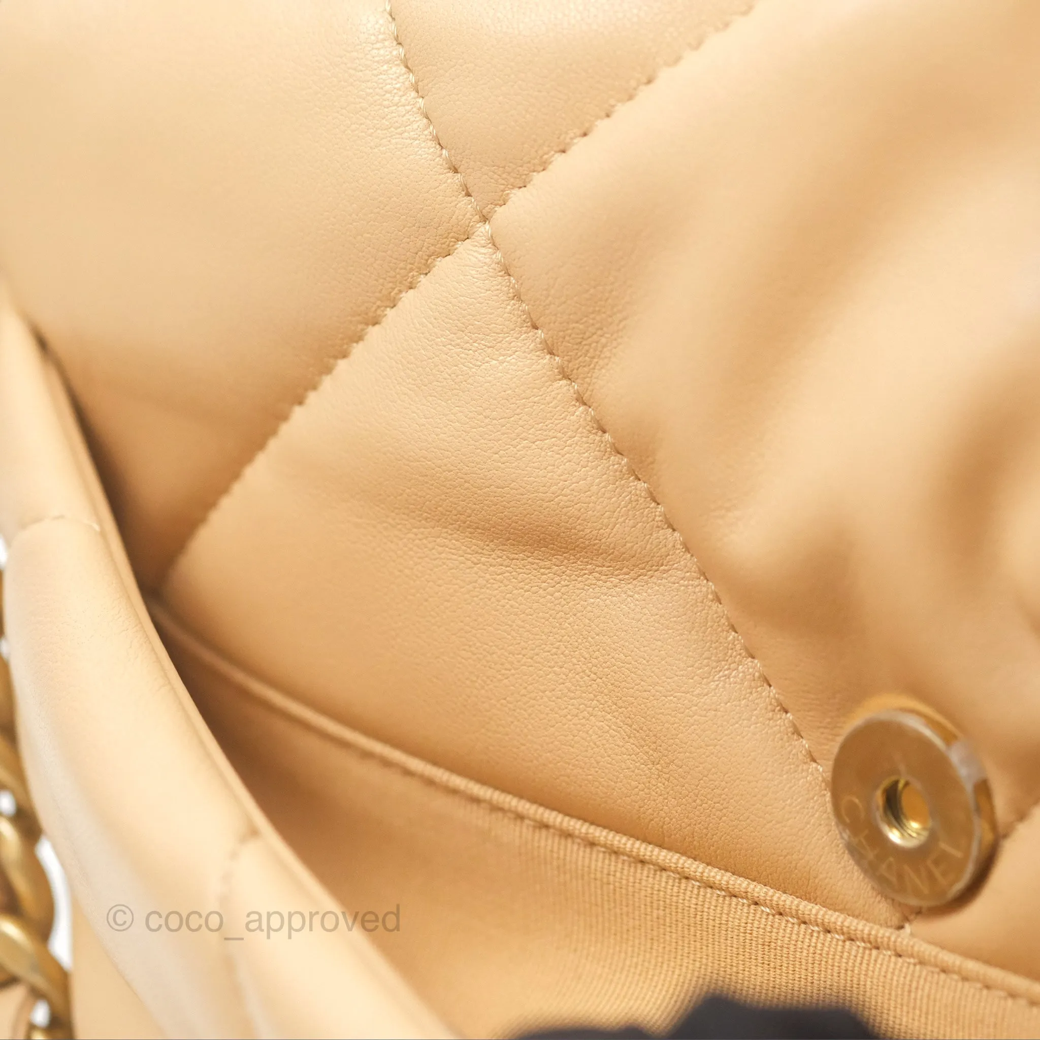 Chanel 19 Small Beige Mixed Hardware
