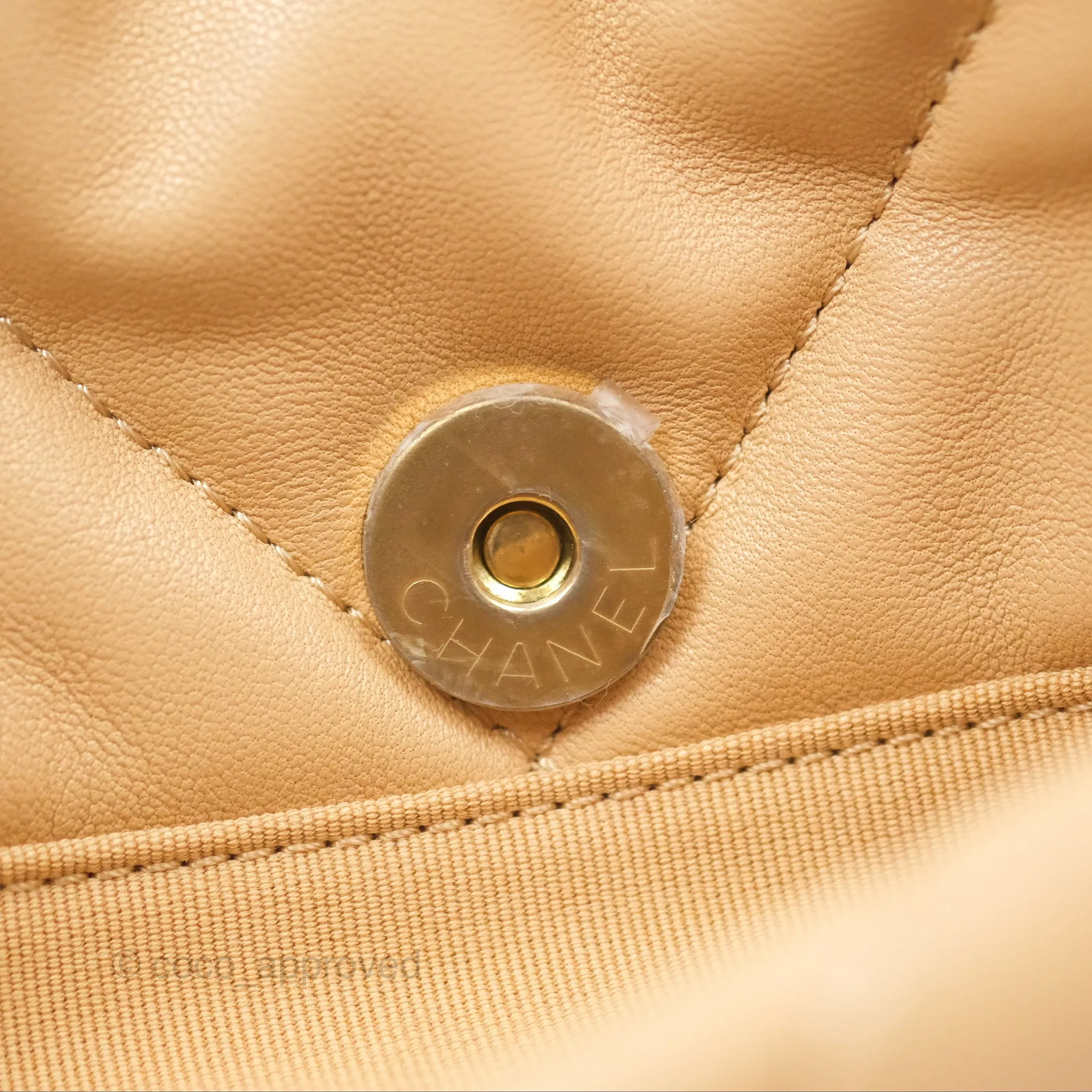 Chanel 19 Small Beige Mixed Hardware