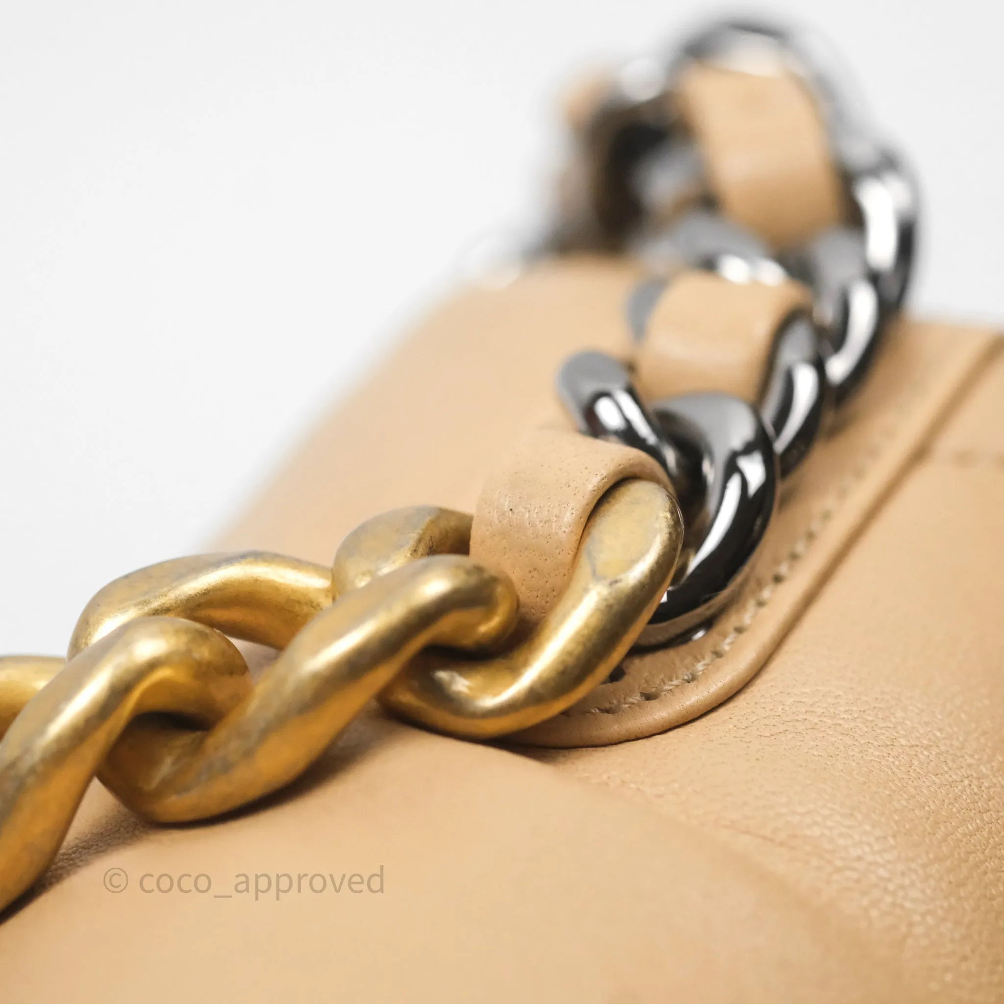 Chanel 19 Small Beige Mixed Hardware