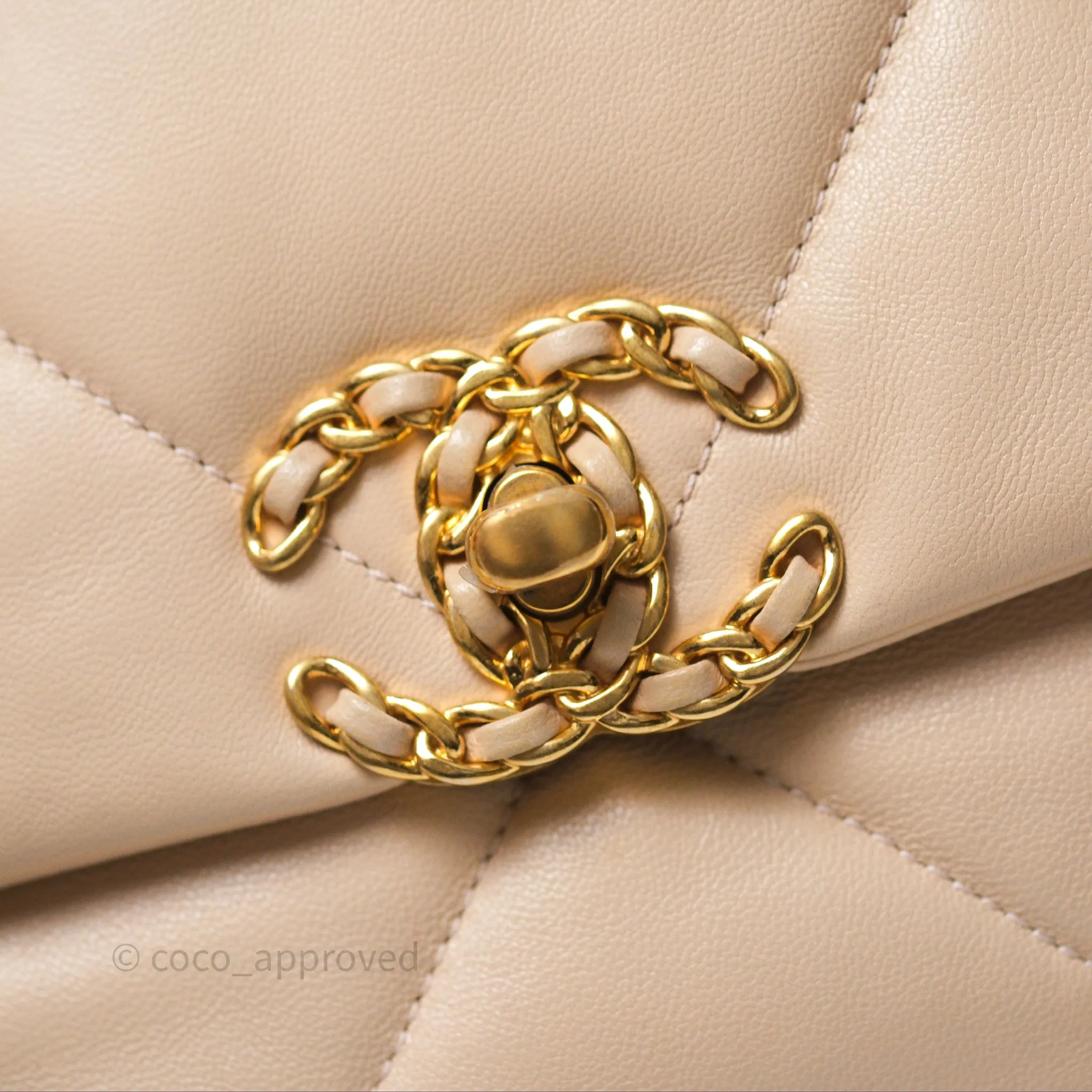 Chanel 19 Small Beige Mixed Hardware