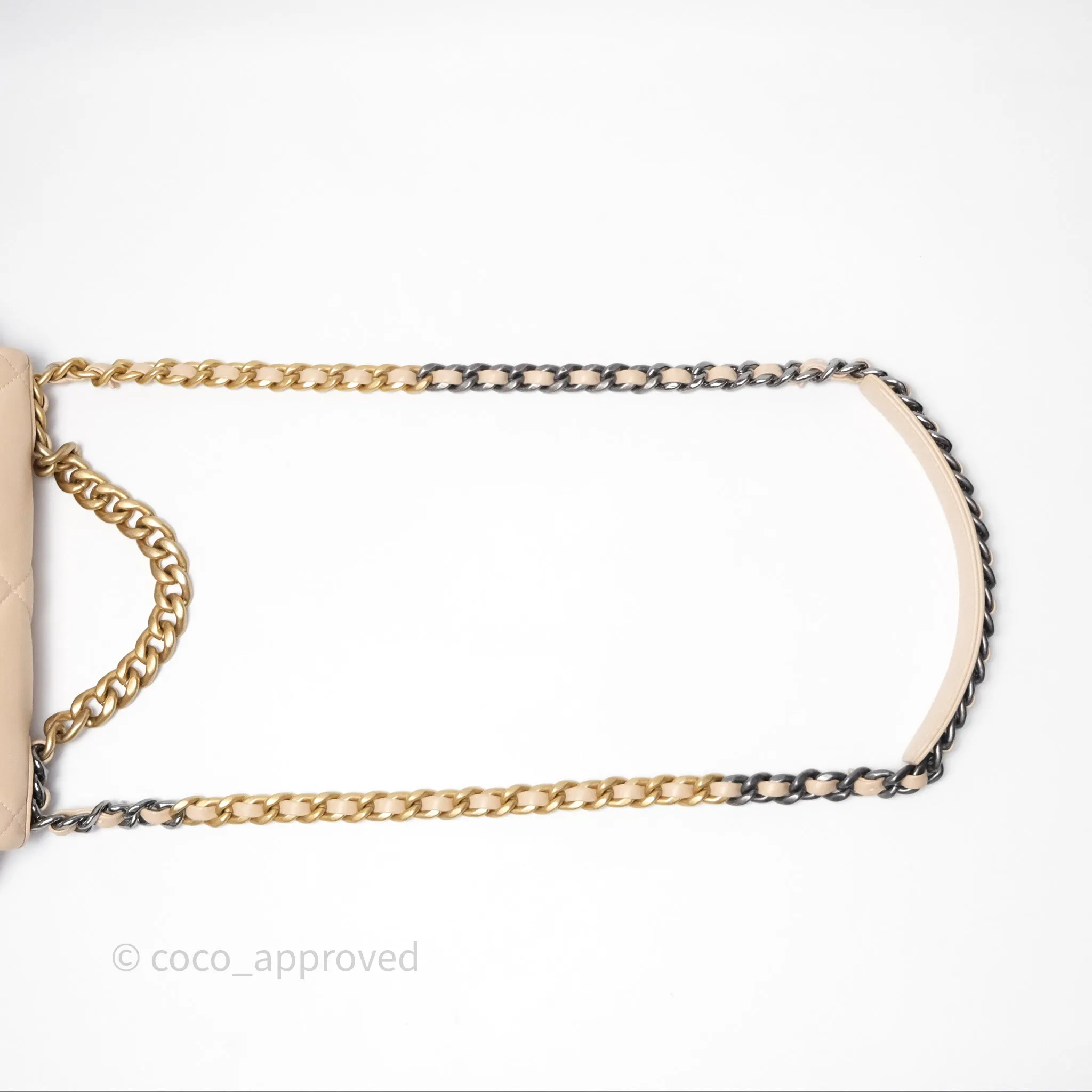 Chanel 19 Small Beige Mixed Hardware