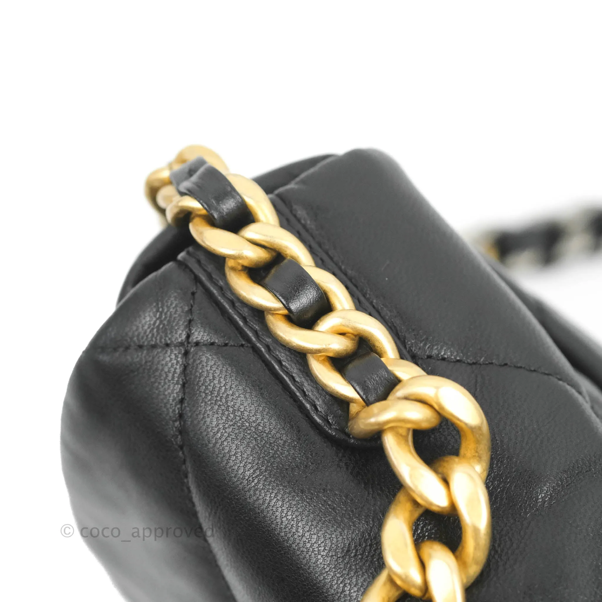 Chanel 19 Small Black Goatskin Mixed Hardware 20B