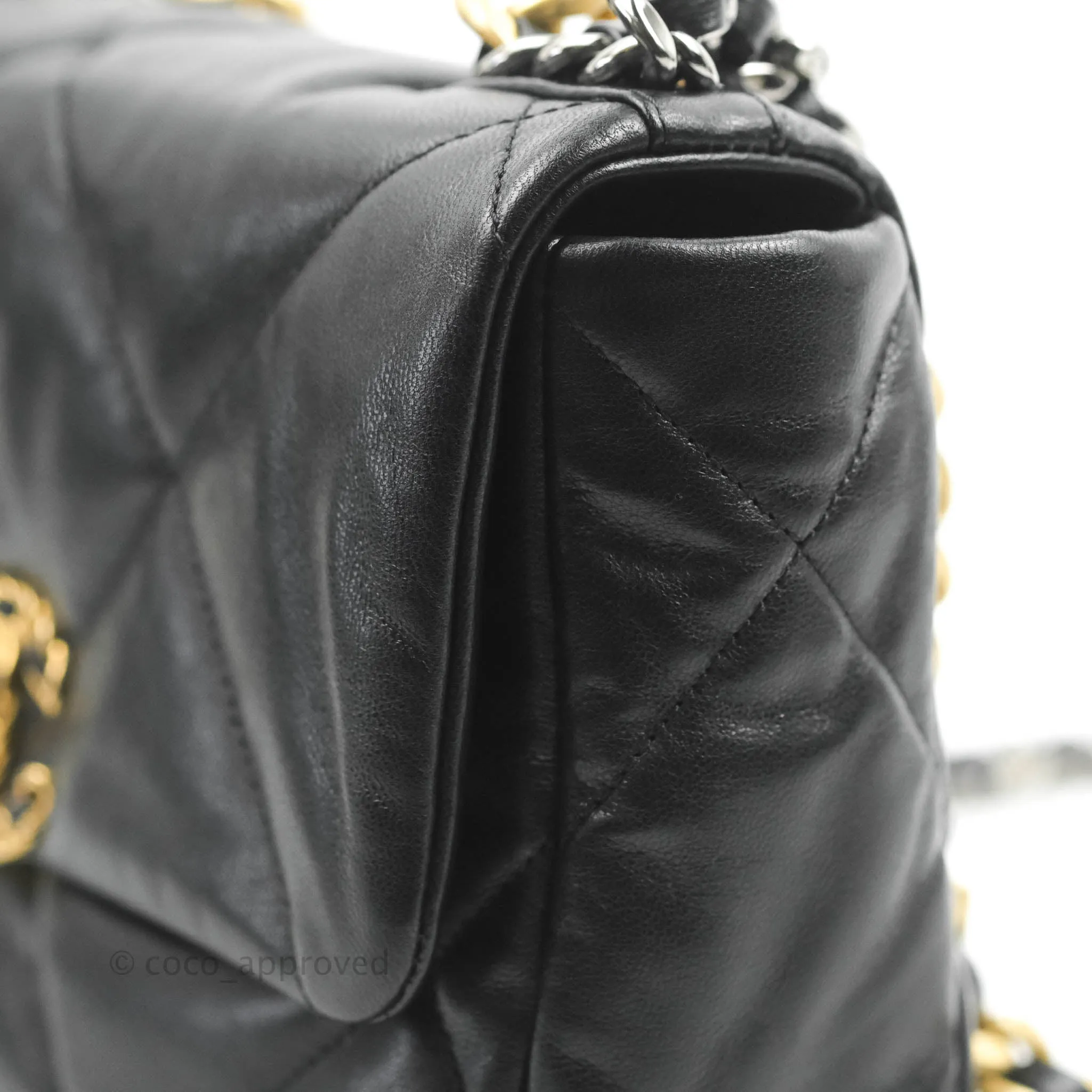 Chanel 19 Small Black Goatskin Mixed Hardware 20B