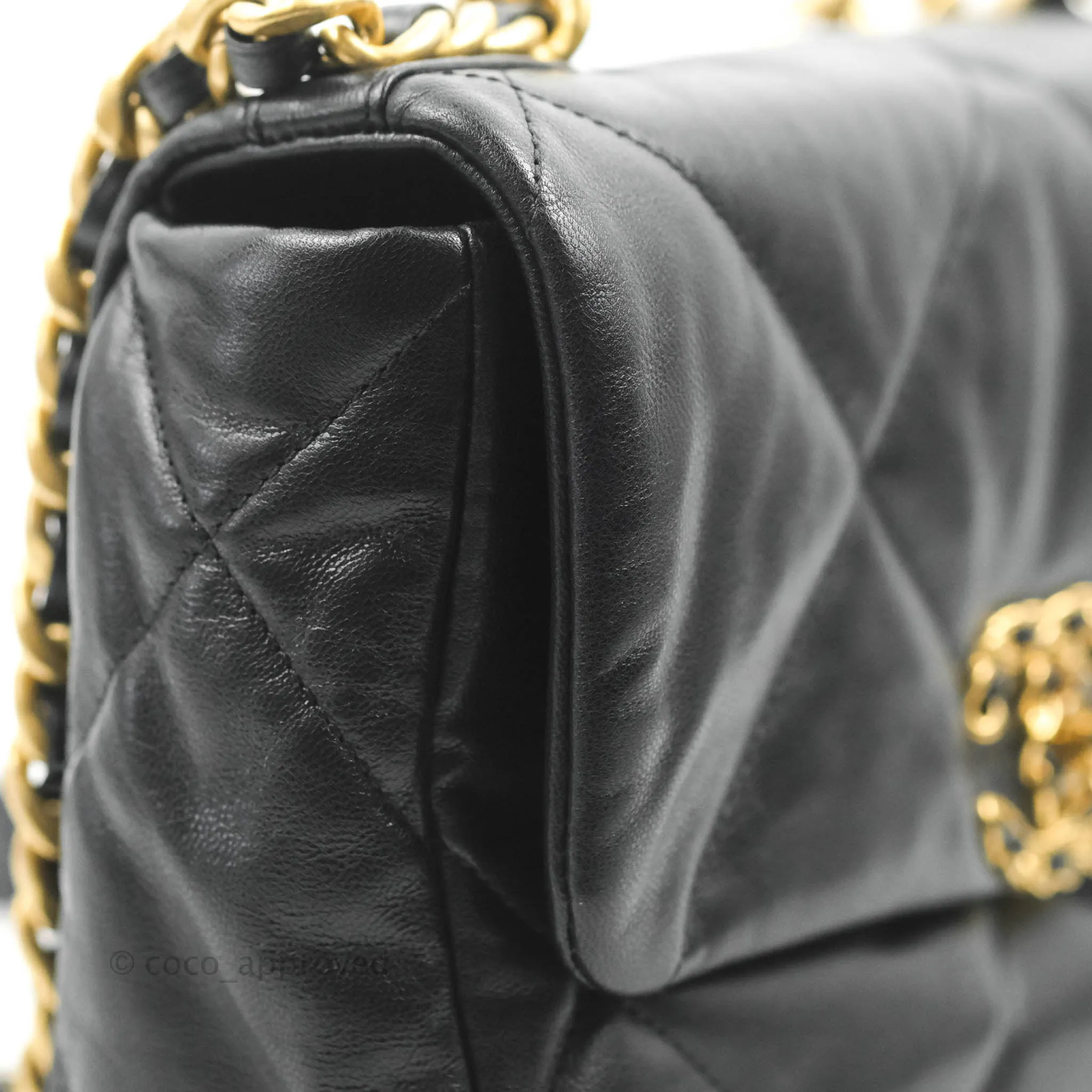 Chanel 19 Small Black Goatskin Mixed Hardware 20B