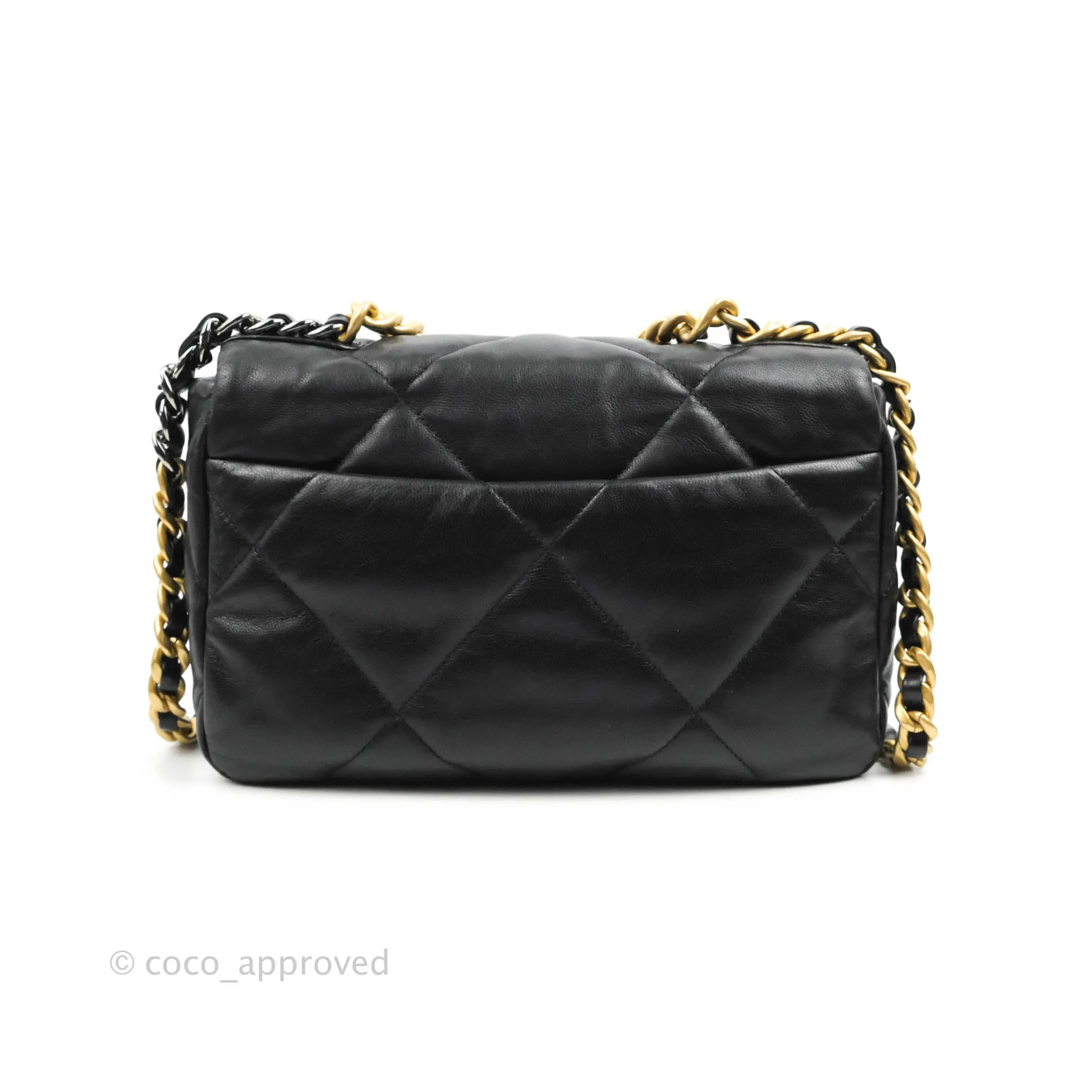 Chanel 19 Small Black Goatskin Mixed Hardware 20B