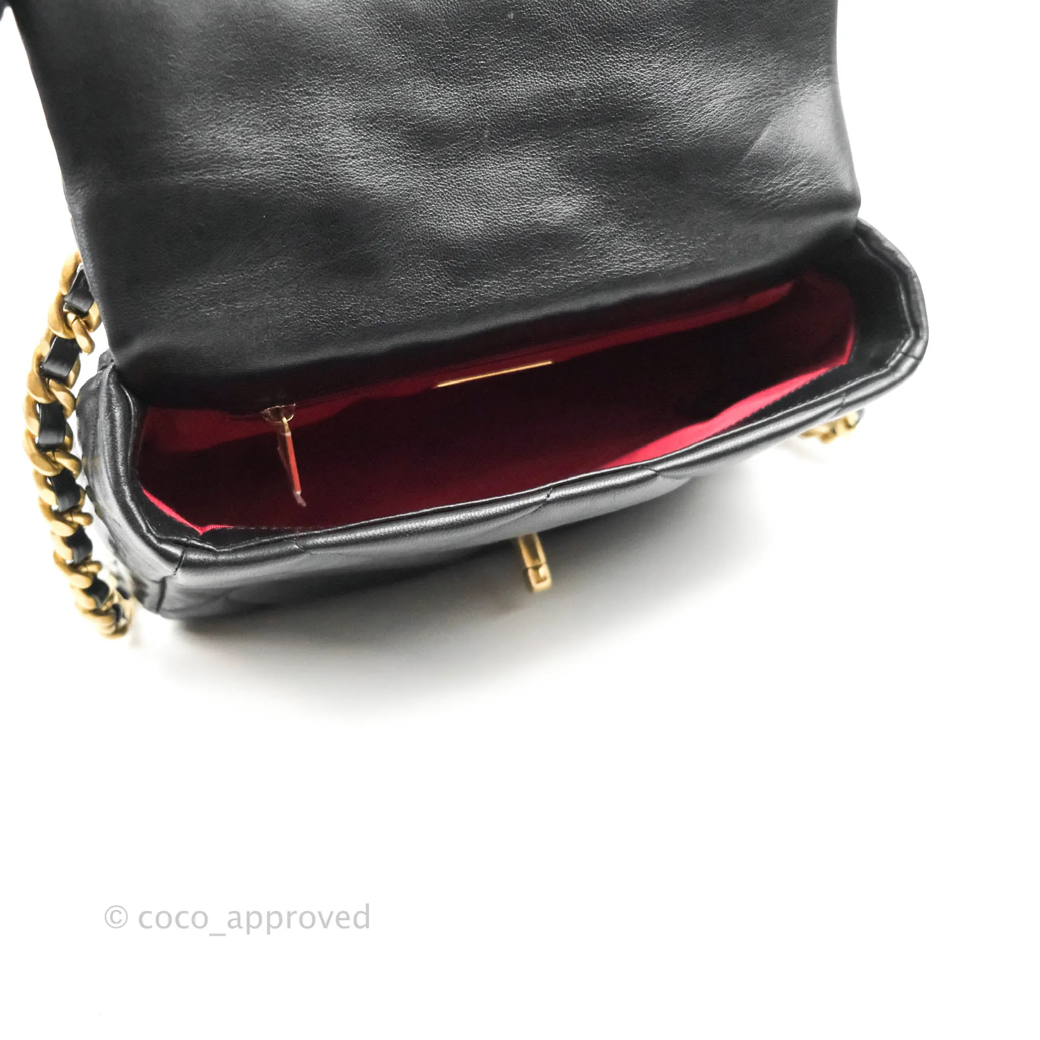 Chanel 19 Small Black Goatskin Mixed Hardware 20B