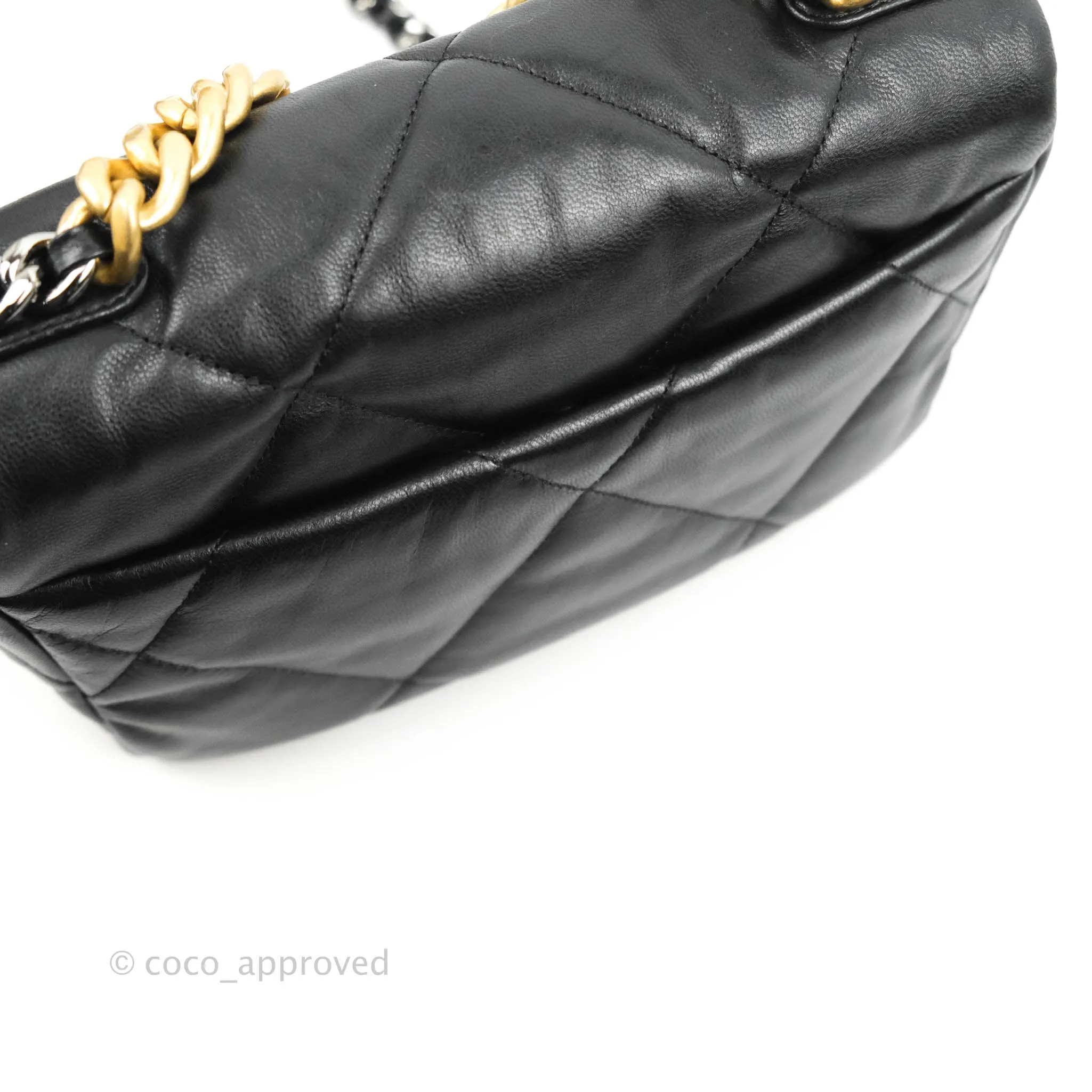 Chanel 19 Small Black Goatskin Mixed Hardware 20B