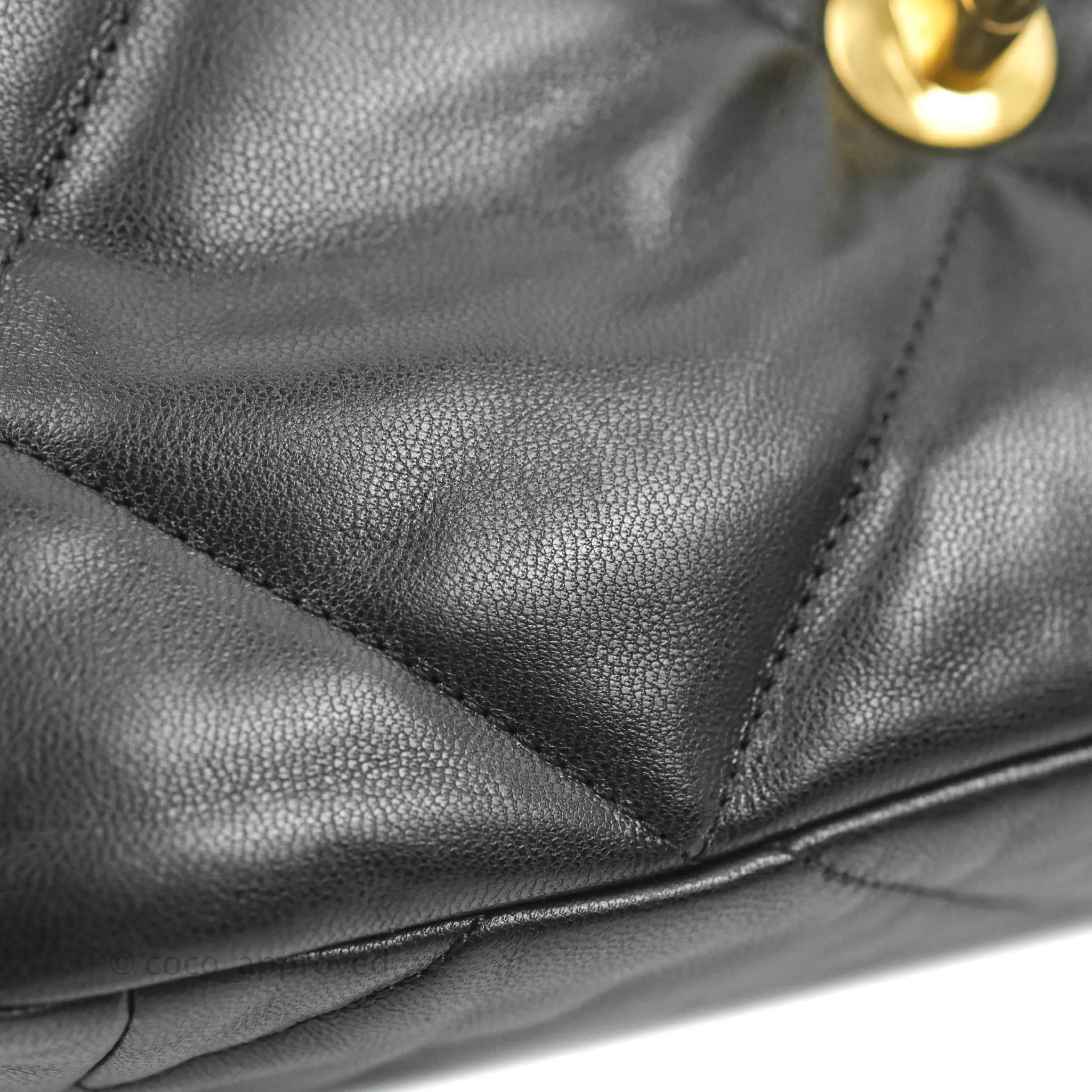 Chanel 19 Small Black Goatskin Mixed Hardware 20B