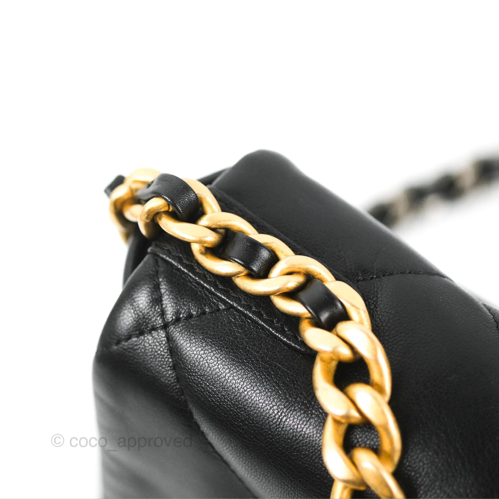 Chanel 19 Small Black Goatskin Mixed Hardware