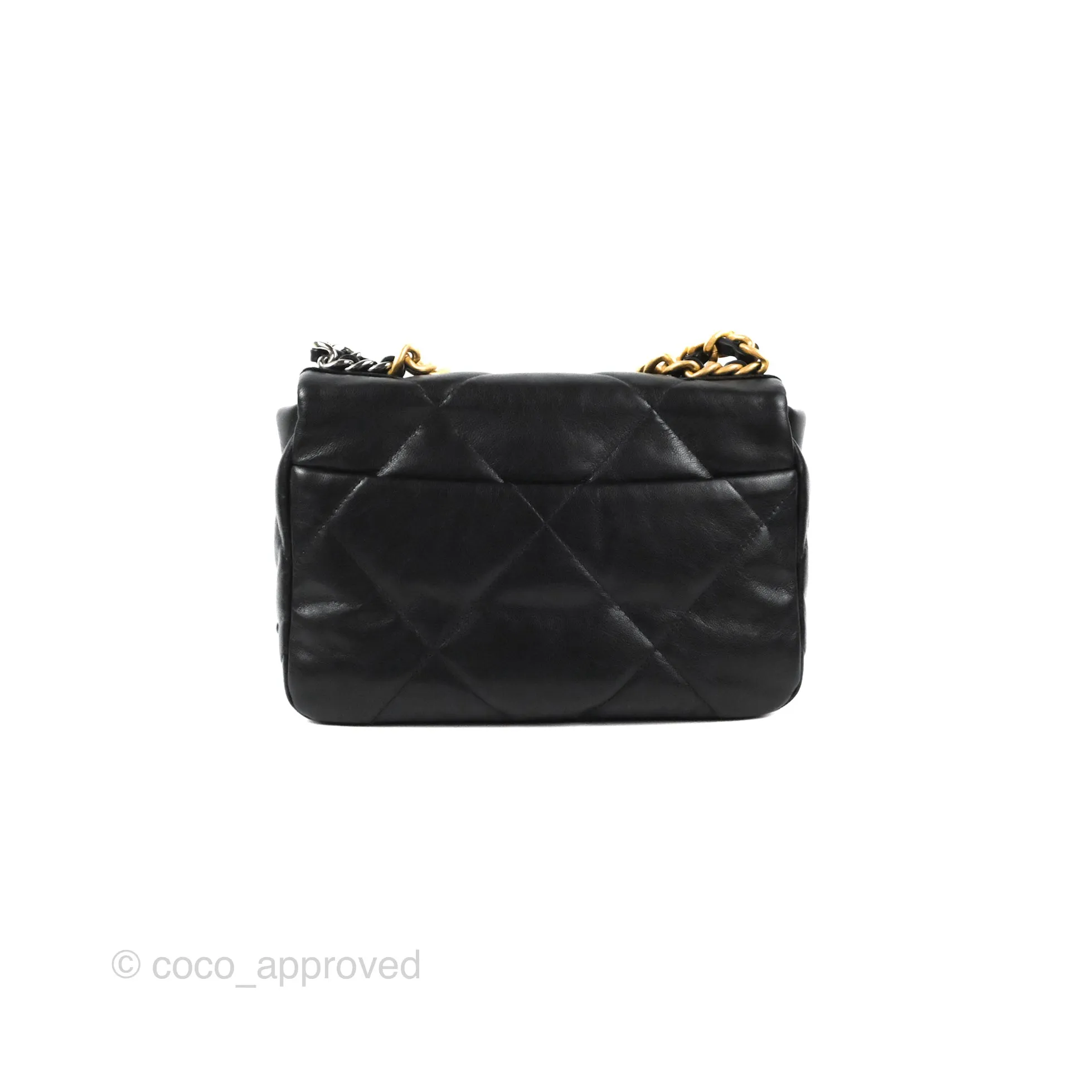 Chanel 19 Small Black Goatskin Mixed Hardware