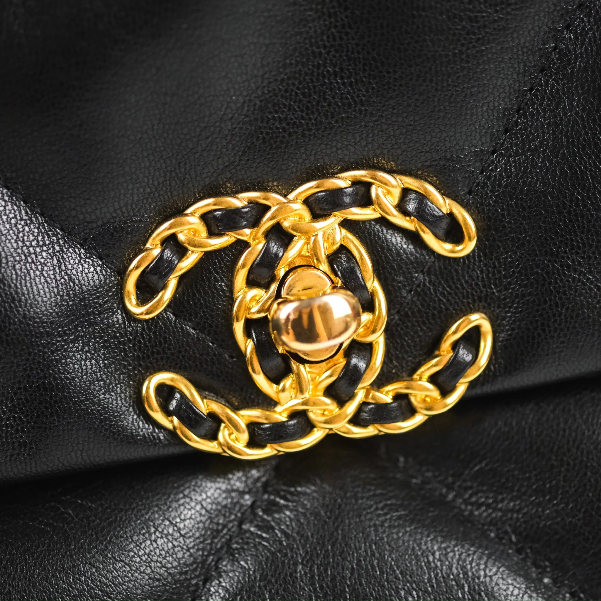 Chanel 19 Small Black Goatskin Mixed Hardware