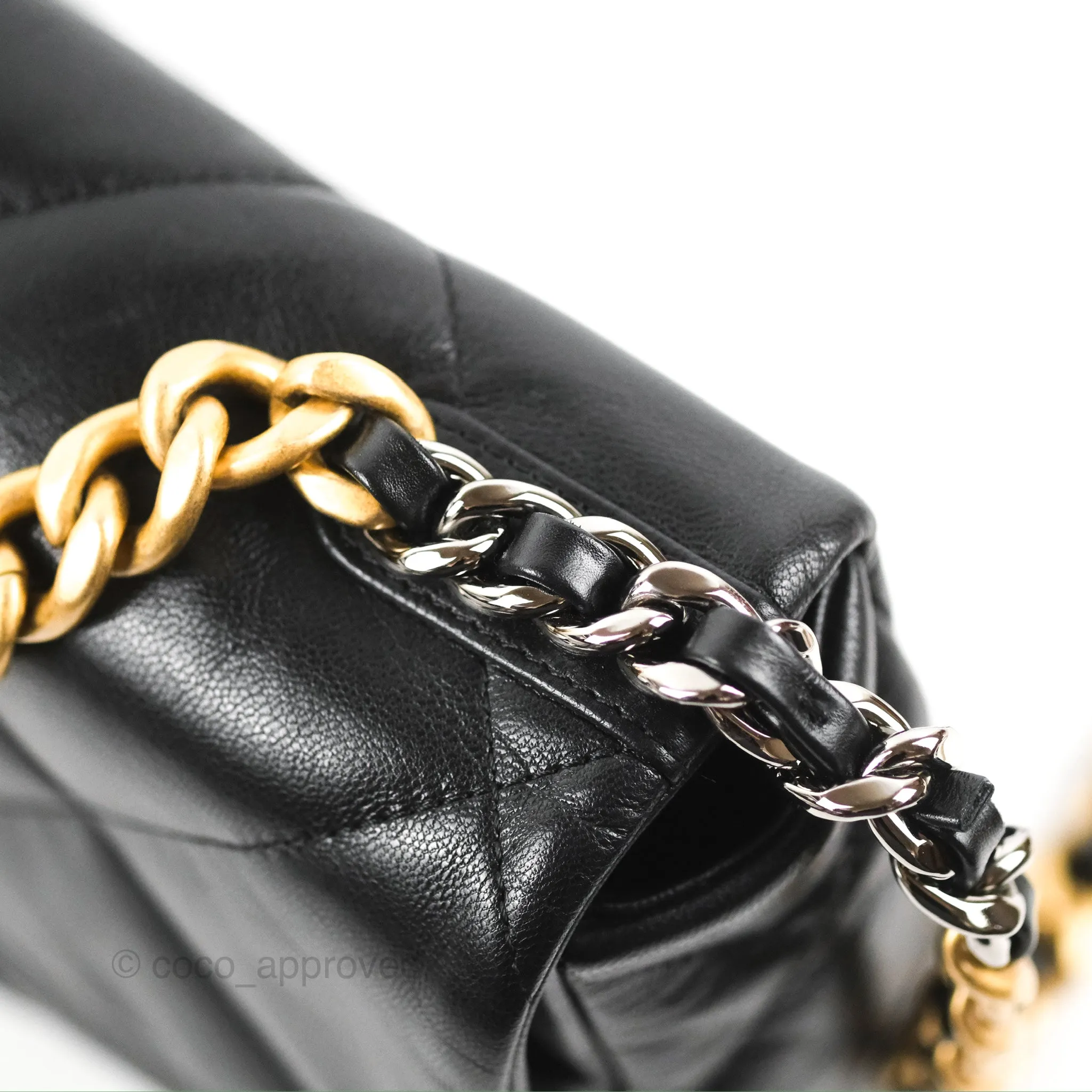 Chanel 19 Small Black Goatskin Mixed Hardware