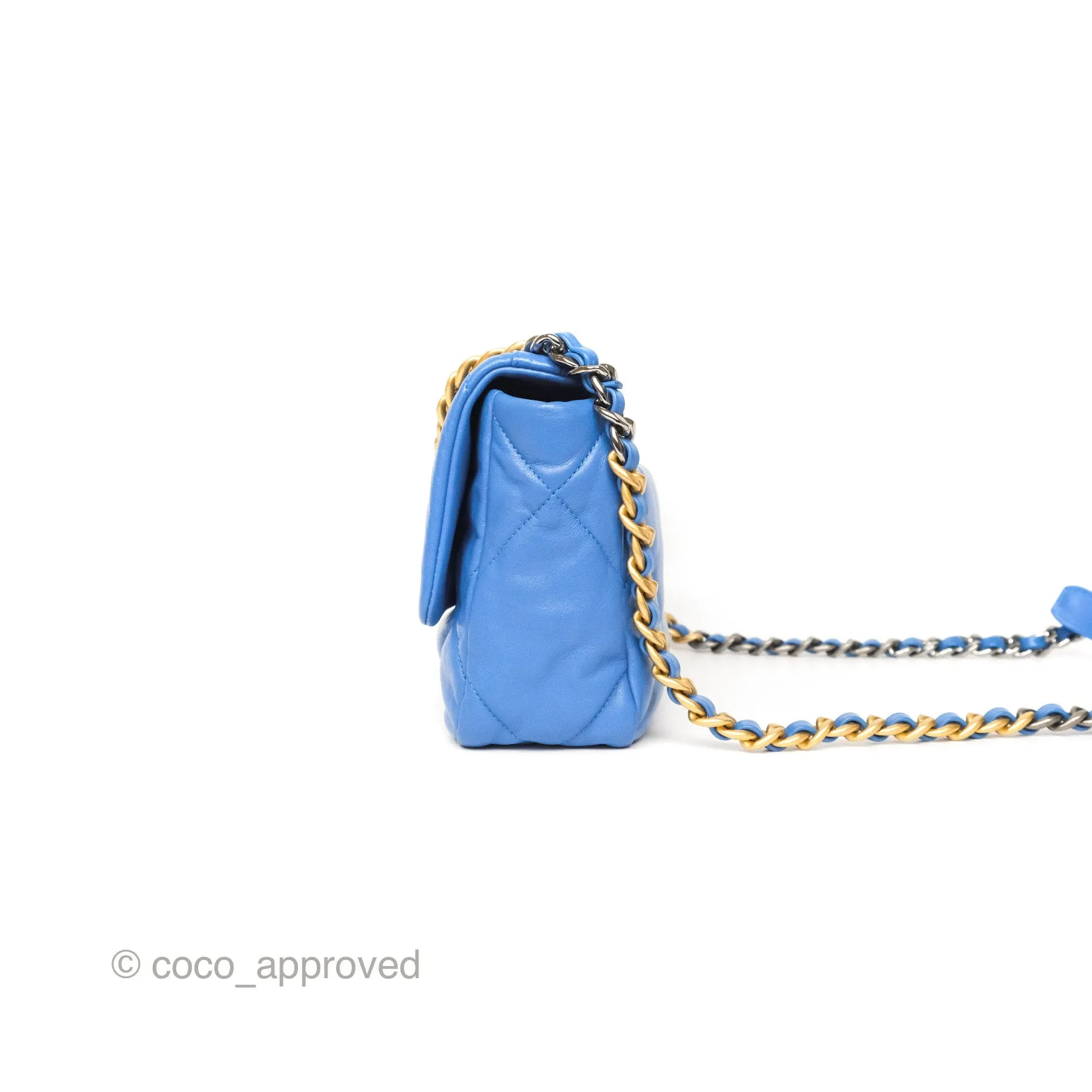 Chanel 19 Small Blue Mixed Hardware