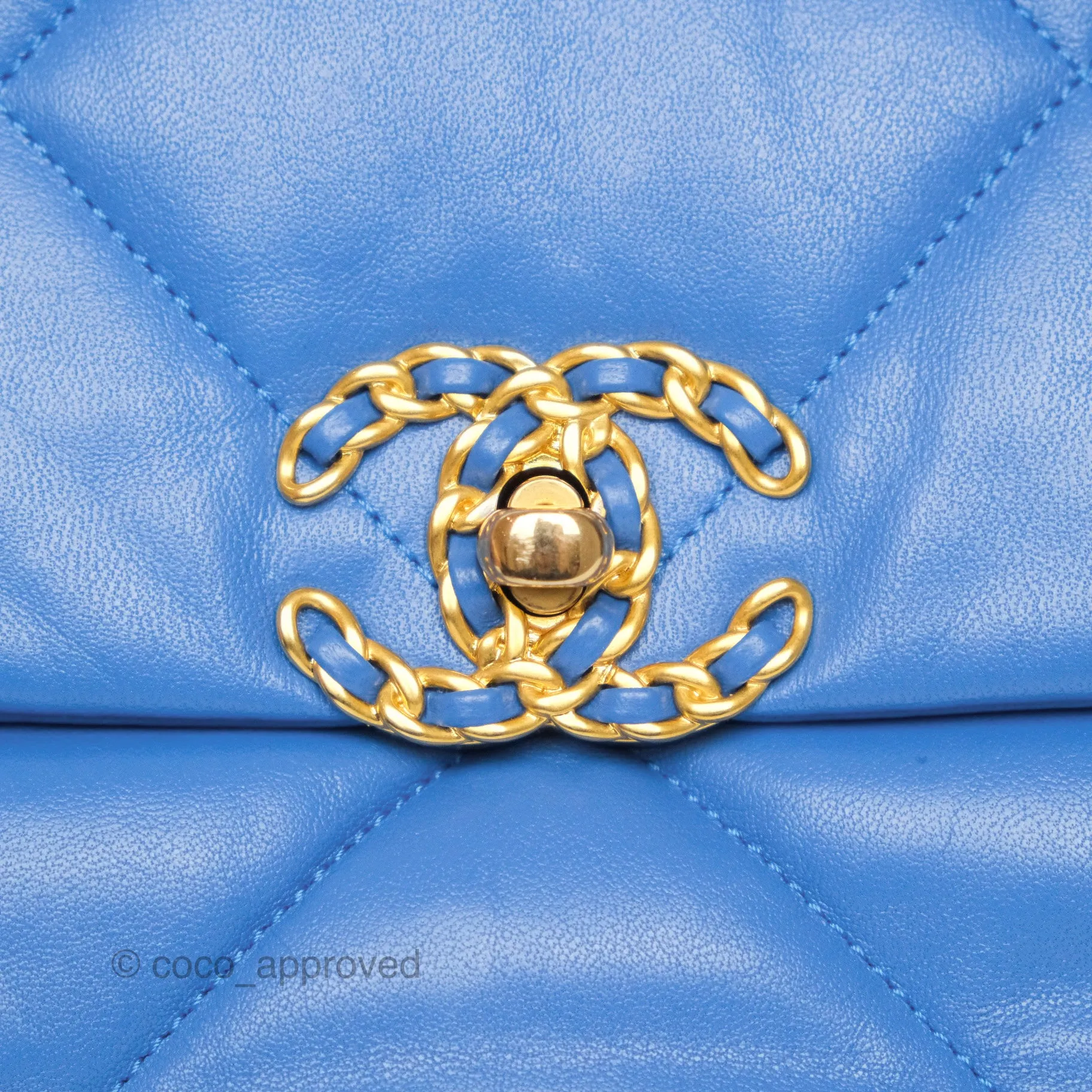 Chanel 19 Small Blue Mixed Hardware