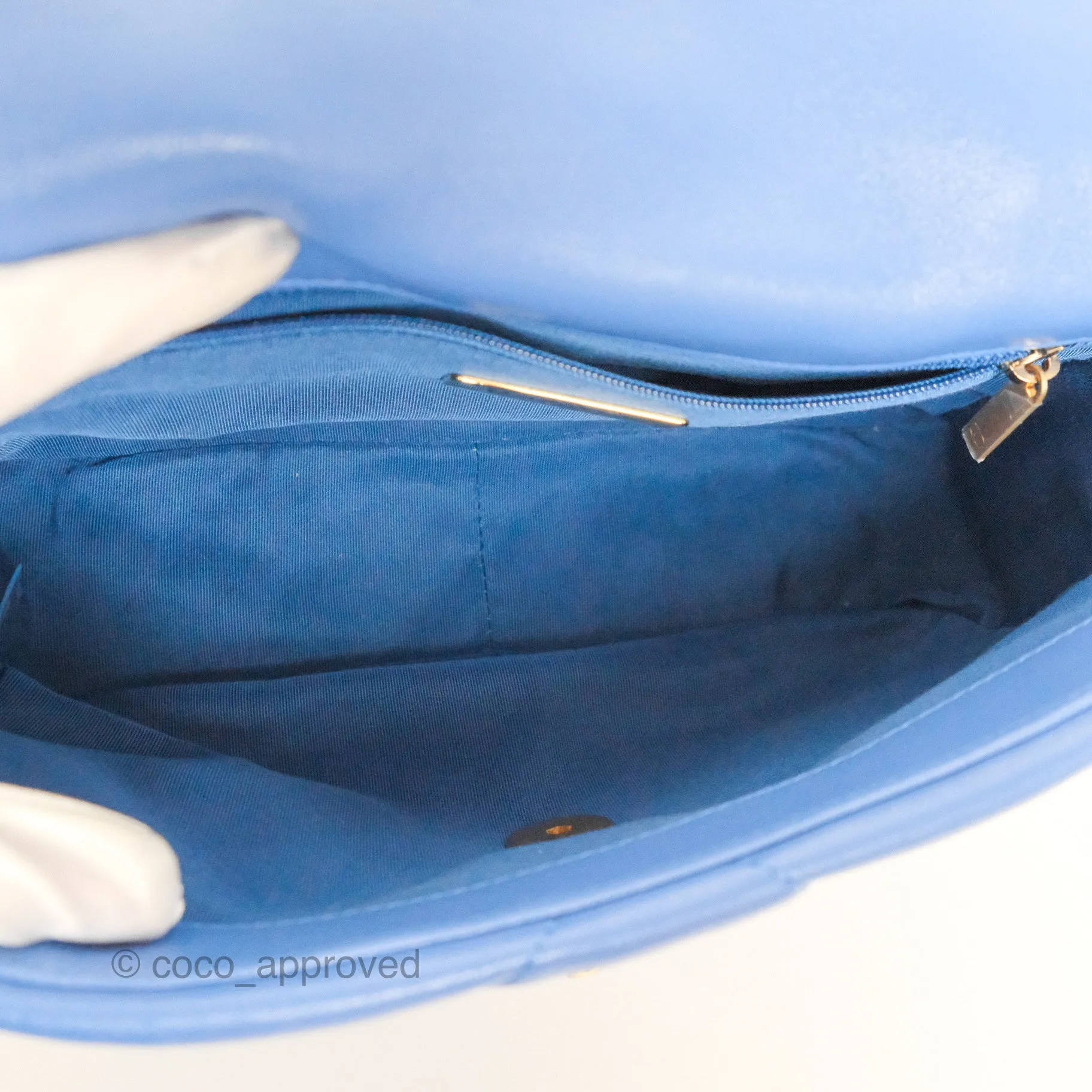 Chanel 19 Small Blue Mixed Hardware