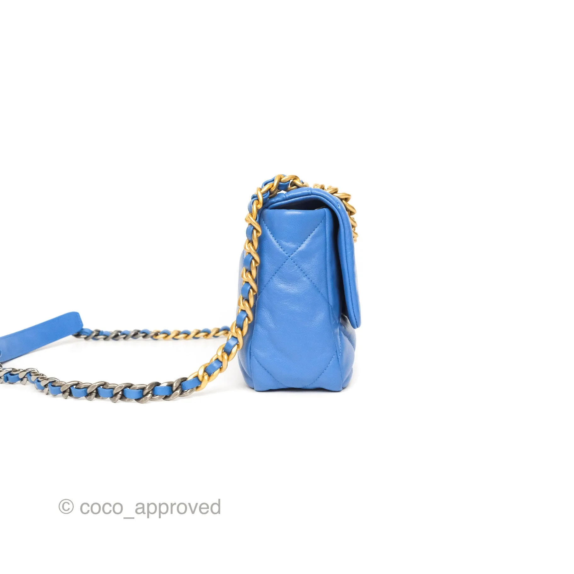 Chanel 19 Small Blue Mixed Hardware