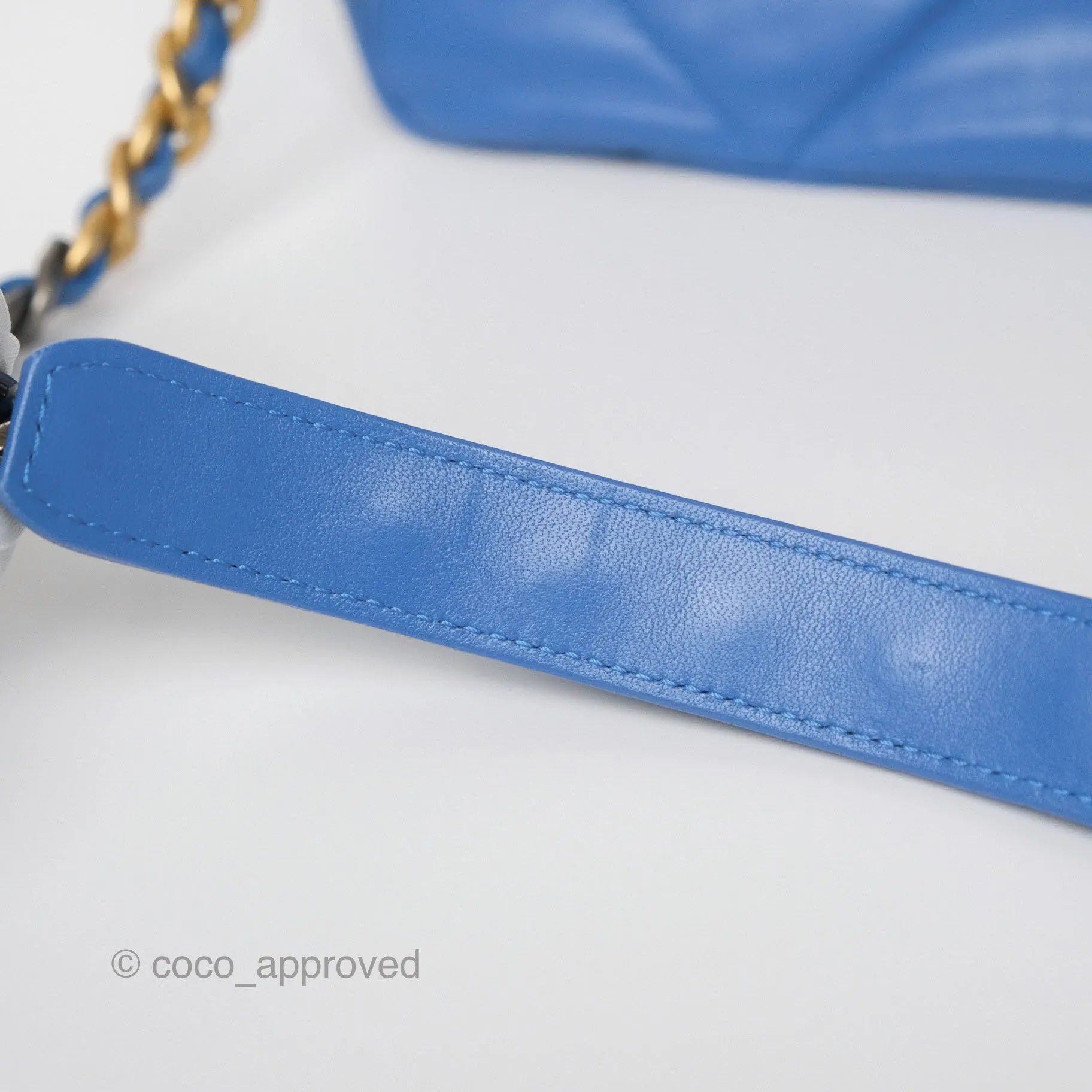 Chanel 19 Small Blue Mixed Hardware