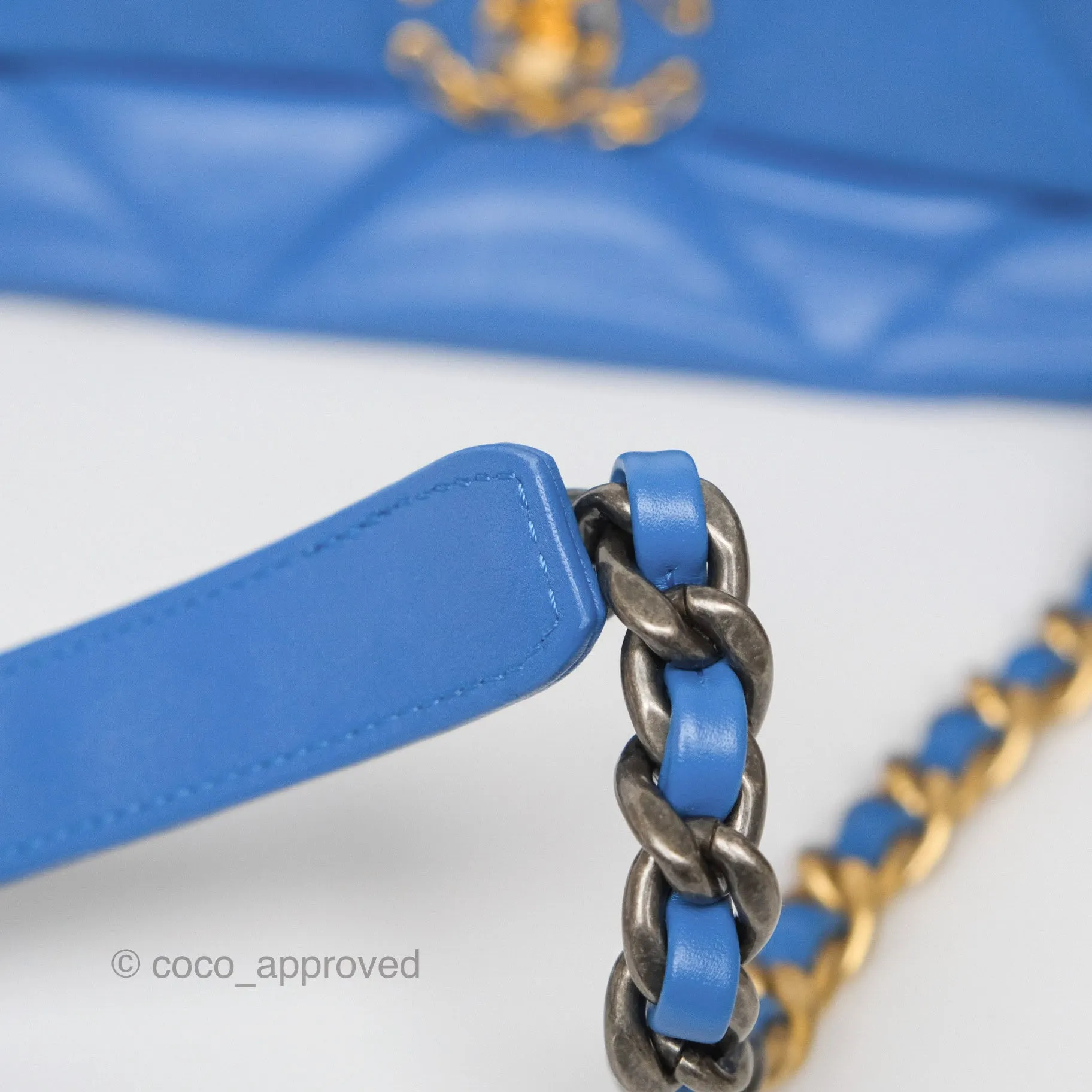 Chanel 19 Small Blue Mixed Hardware