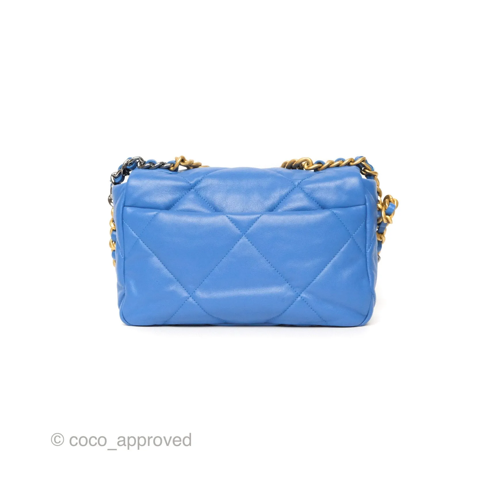 Chanel 19 Small Blue Mixed Hardware
