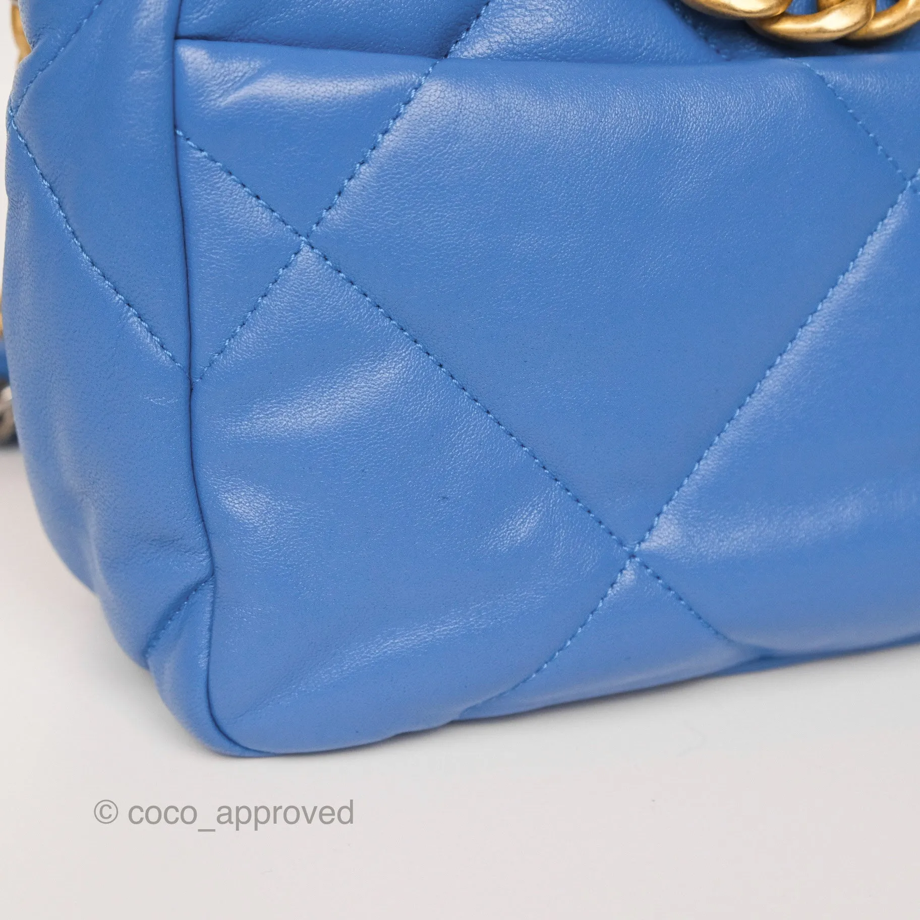 Chanel 19 Small Blue Mixed Hardware