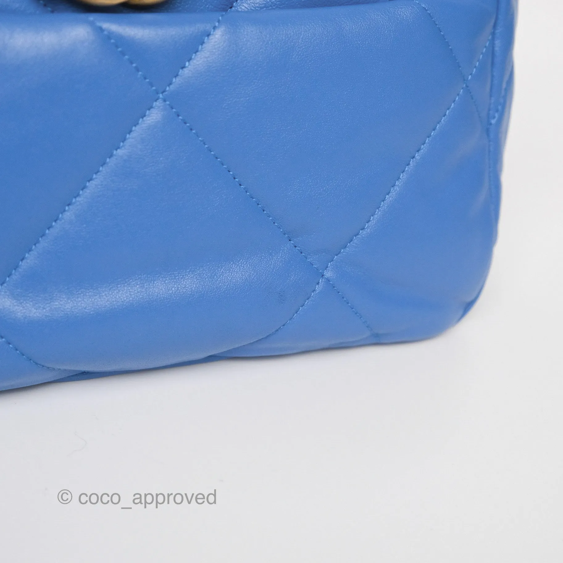 Chanel 19 Small Blue Mixed Hardware