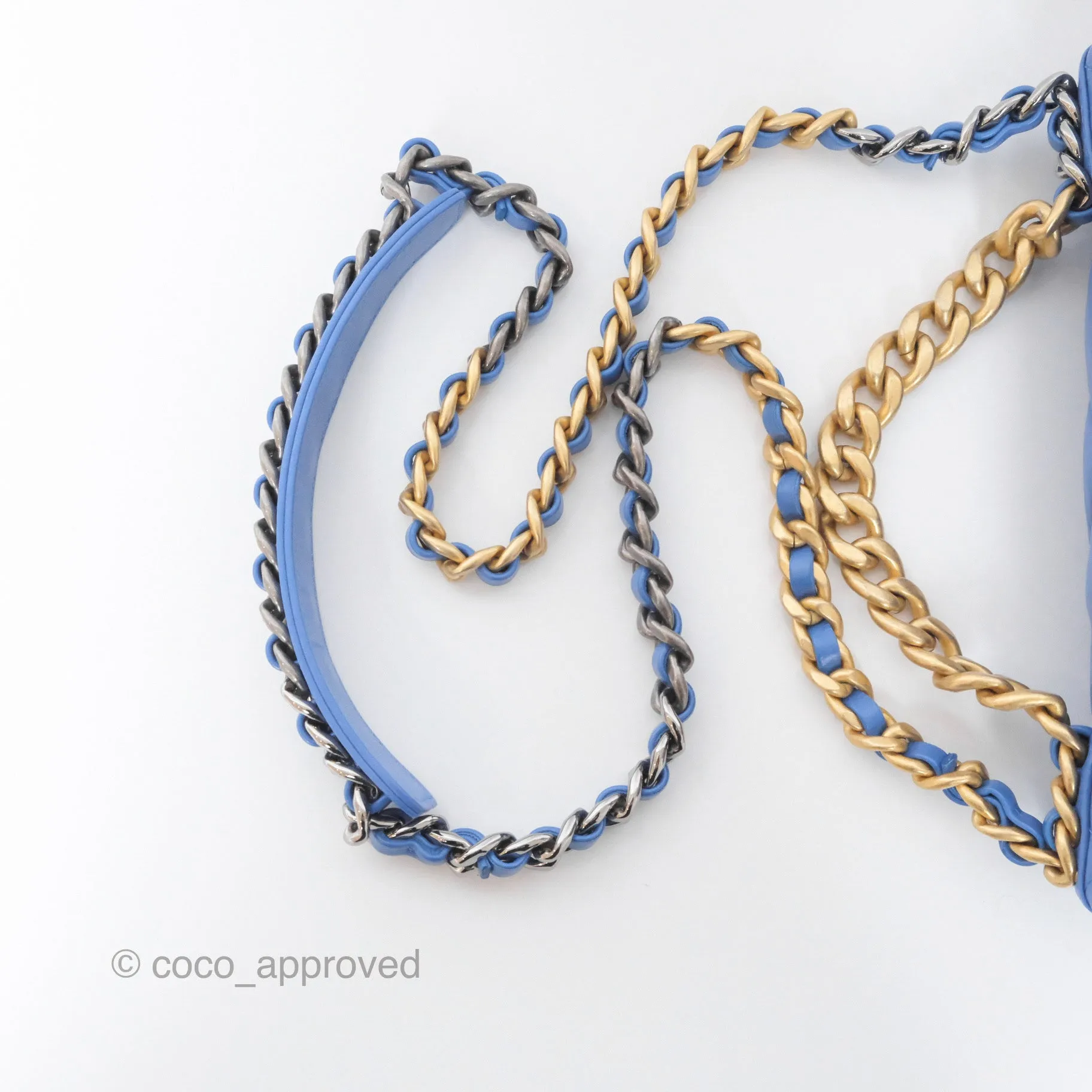 Chanel 19 Small Blue Mixed Hardware