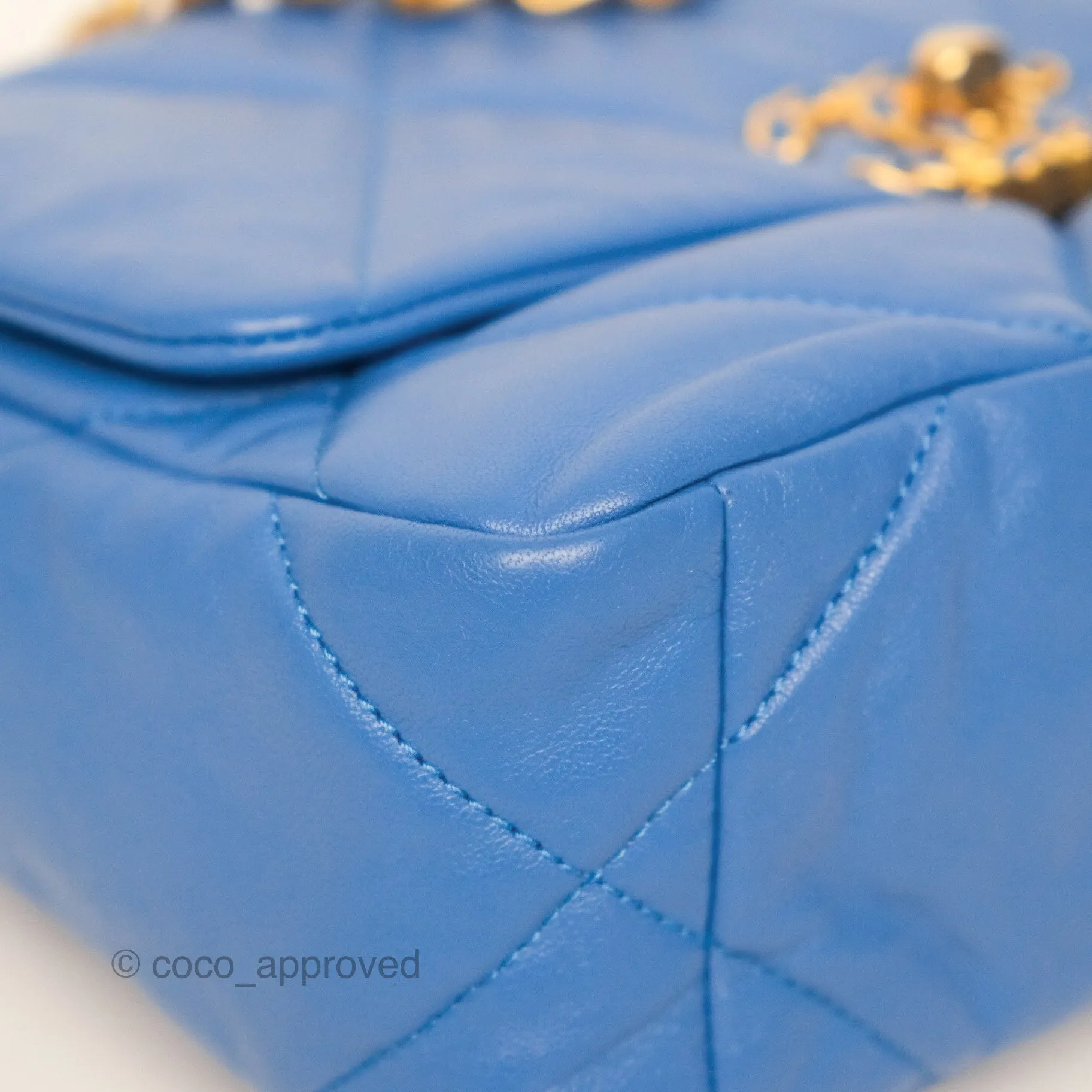 Chanel 19 Small Blue Mixed Hardware