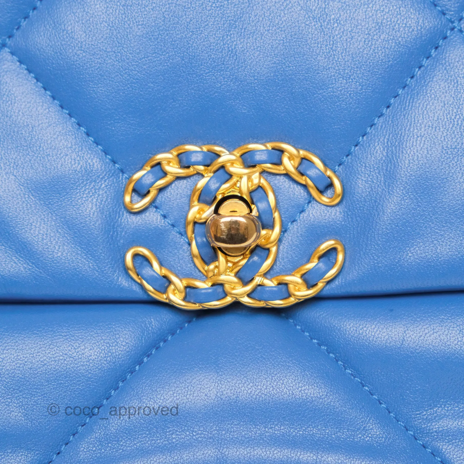 Chanel 19 Small Blue Mixed Hardware