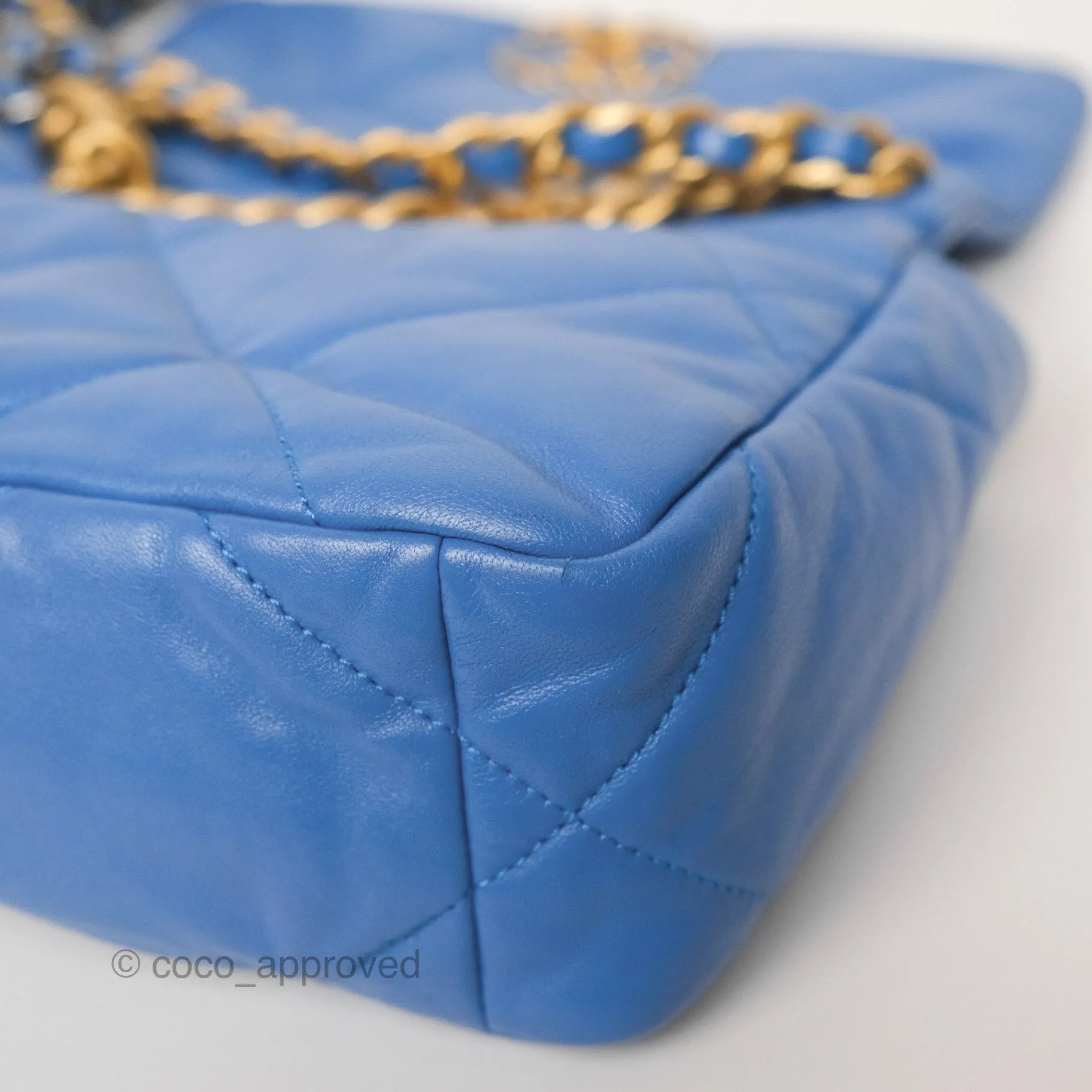 Chanel 19 Small Blue Mixed Hardware