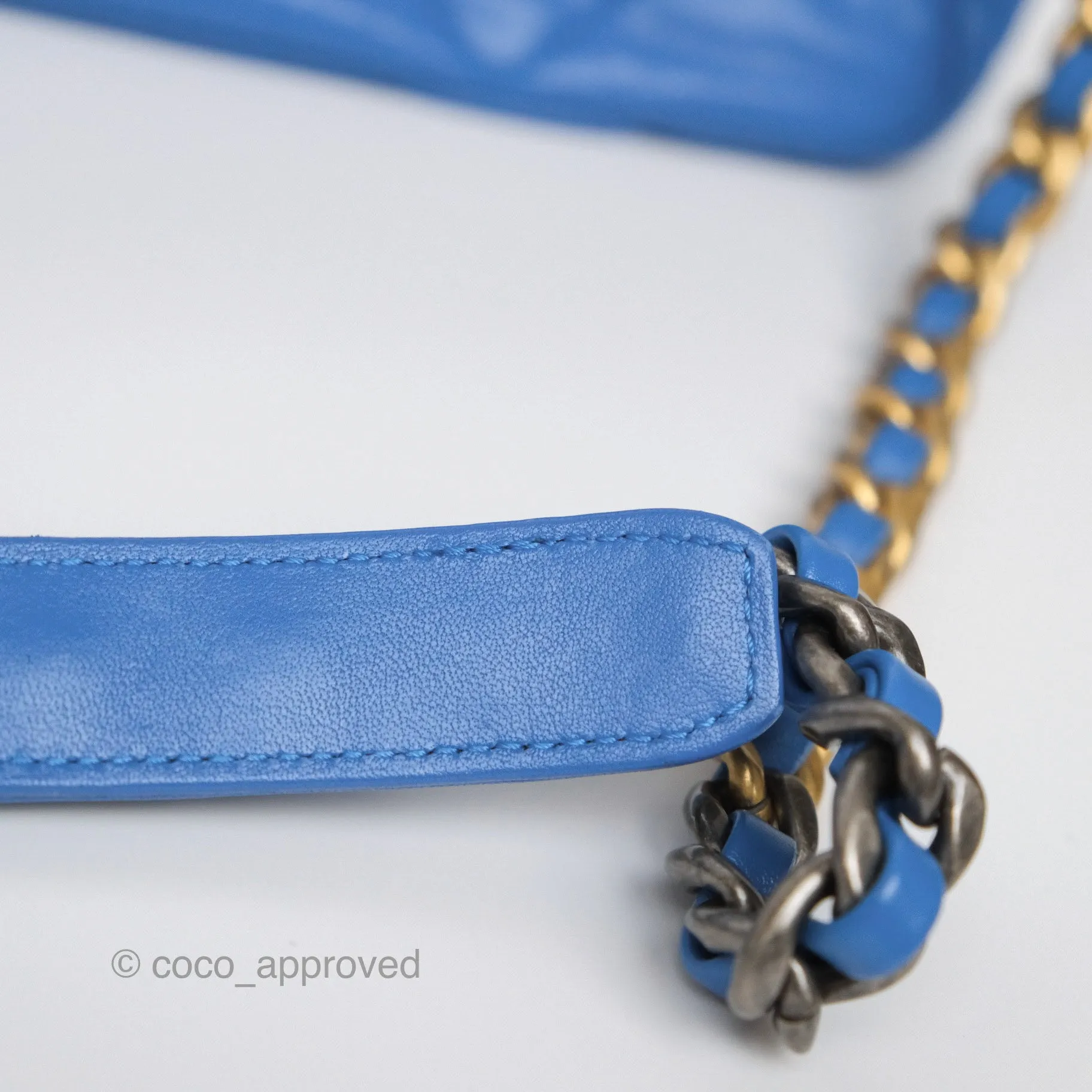 Chanel 19 Small Blue Mixed Hardware