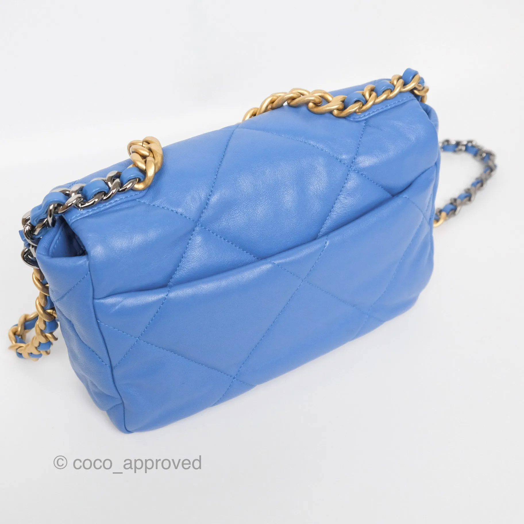Chanel 19 Small Blue Mixed Hardware