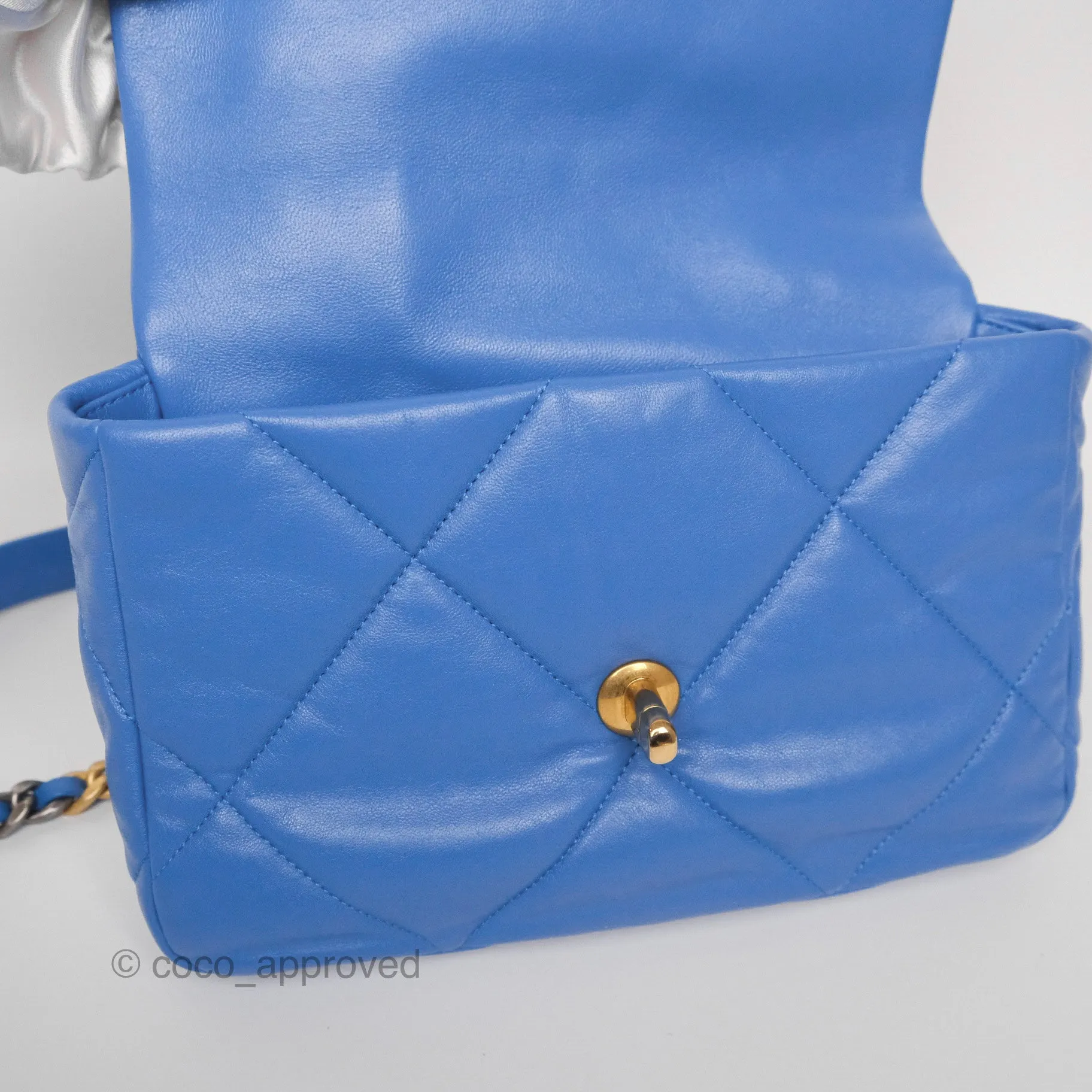 Chanel 19 Small Blue Mixed Hardware