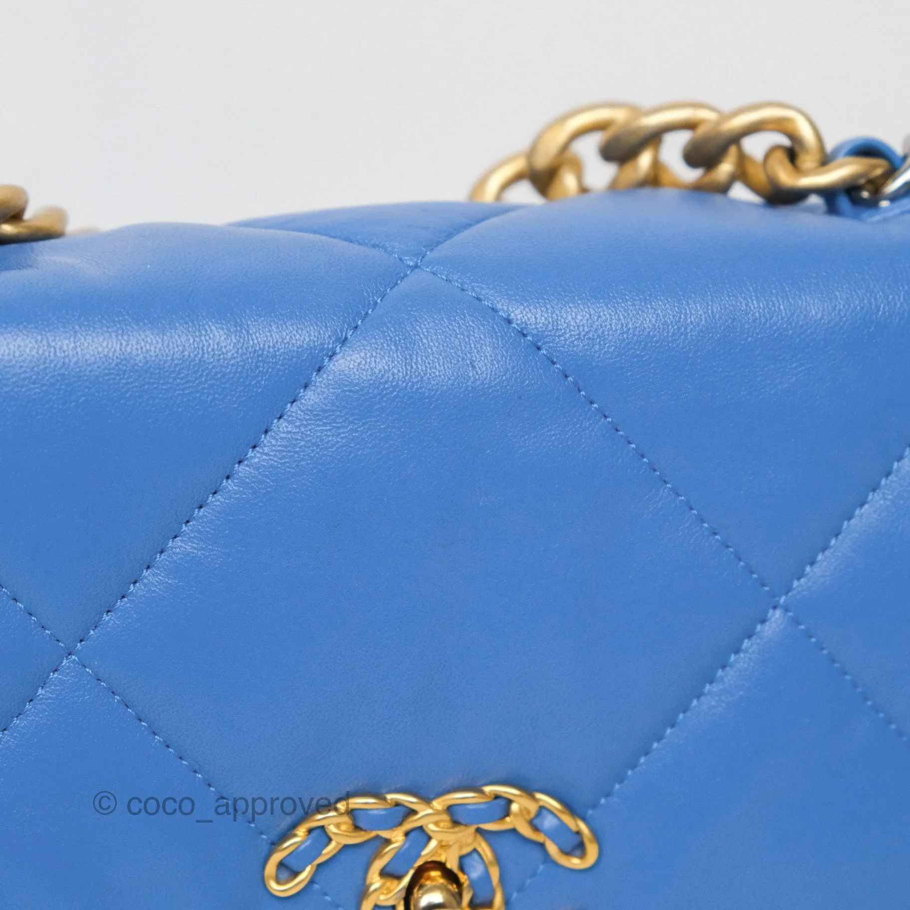 Chanel 19 Small Blue Mixed Hardware