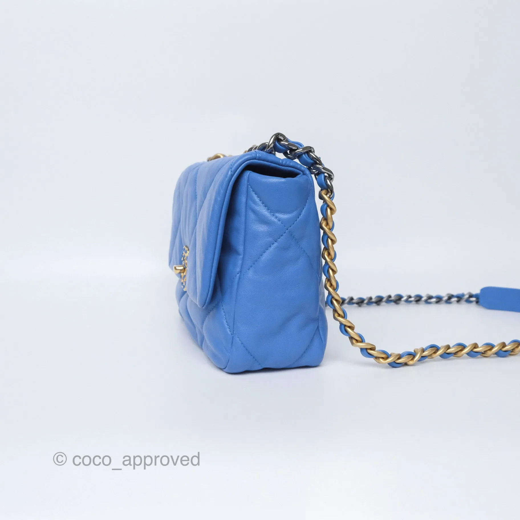 Chanel 19 Small Blue Mixed Hardware