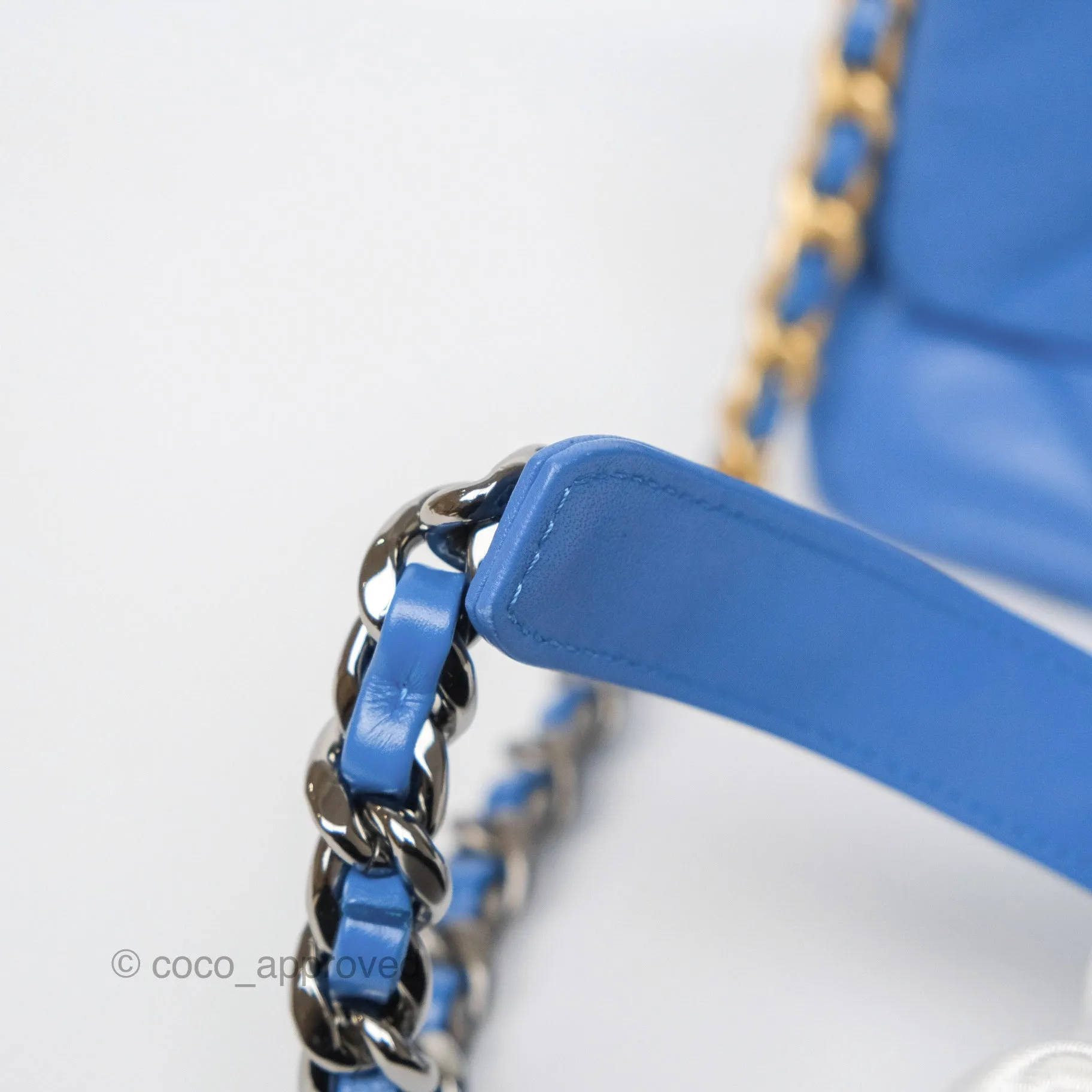 Chanel 19 Small Blue Mixed Hardware