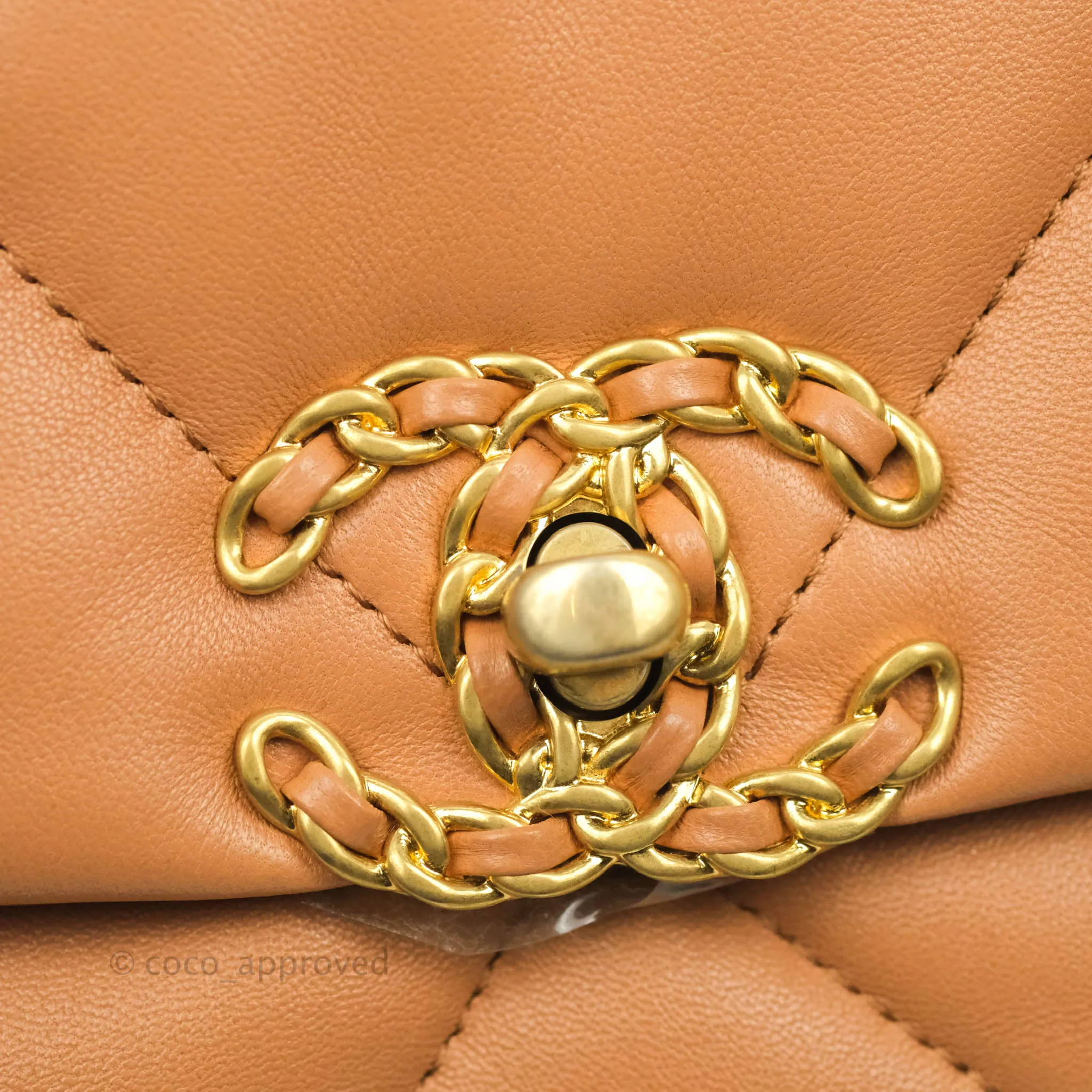Chanel 19 Small Caramel Dark Beige Lambskin Mixed Hardware 21K