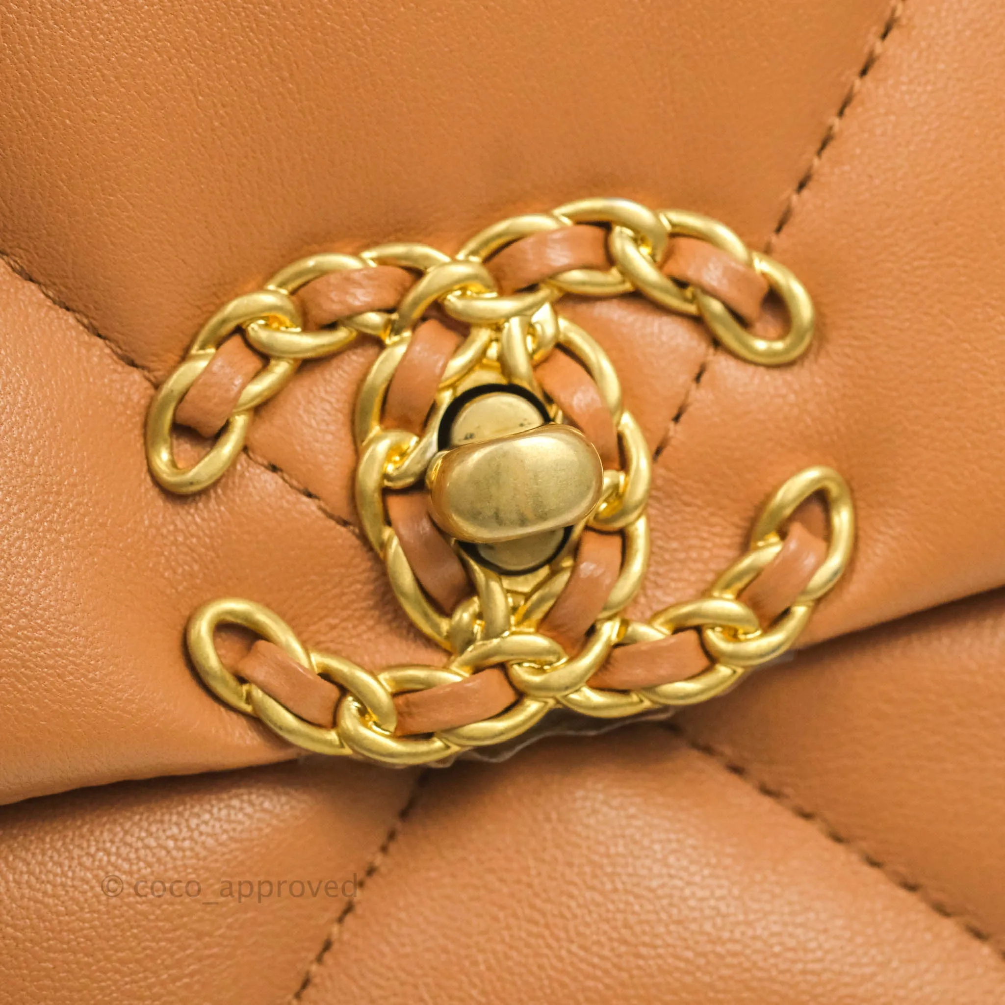 Chanel 19 Small Caramel Dark Beige Lambskin Mixed Hardware 21K