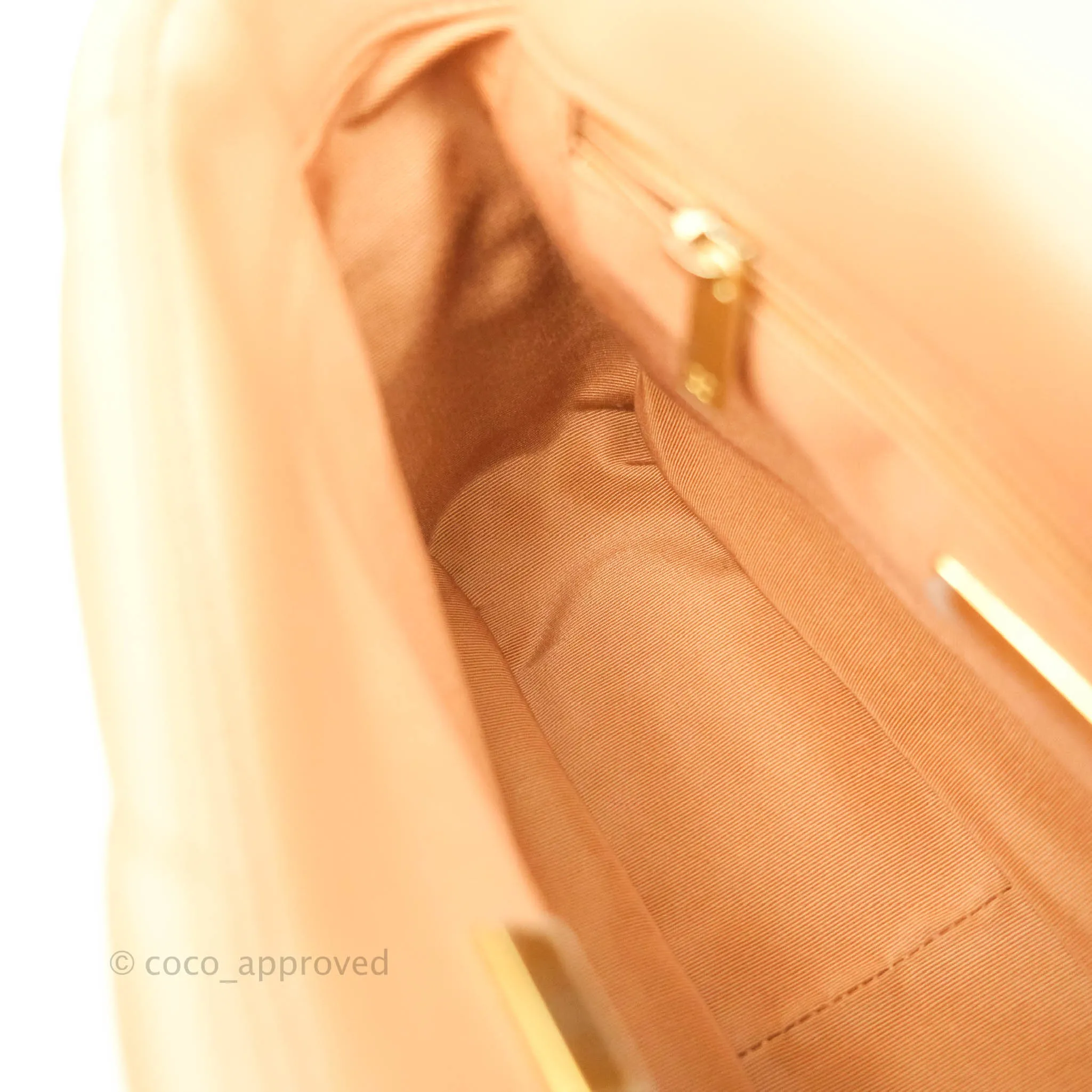 Chanel 19 Small Caramel Dark Beige Lambskin Mixed Hardware 21K