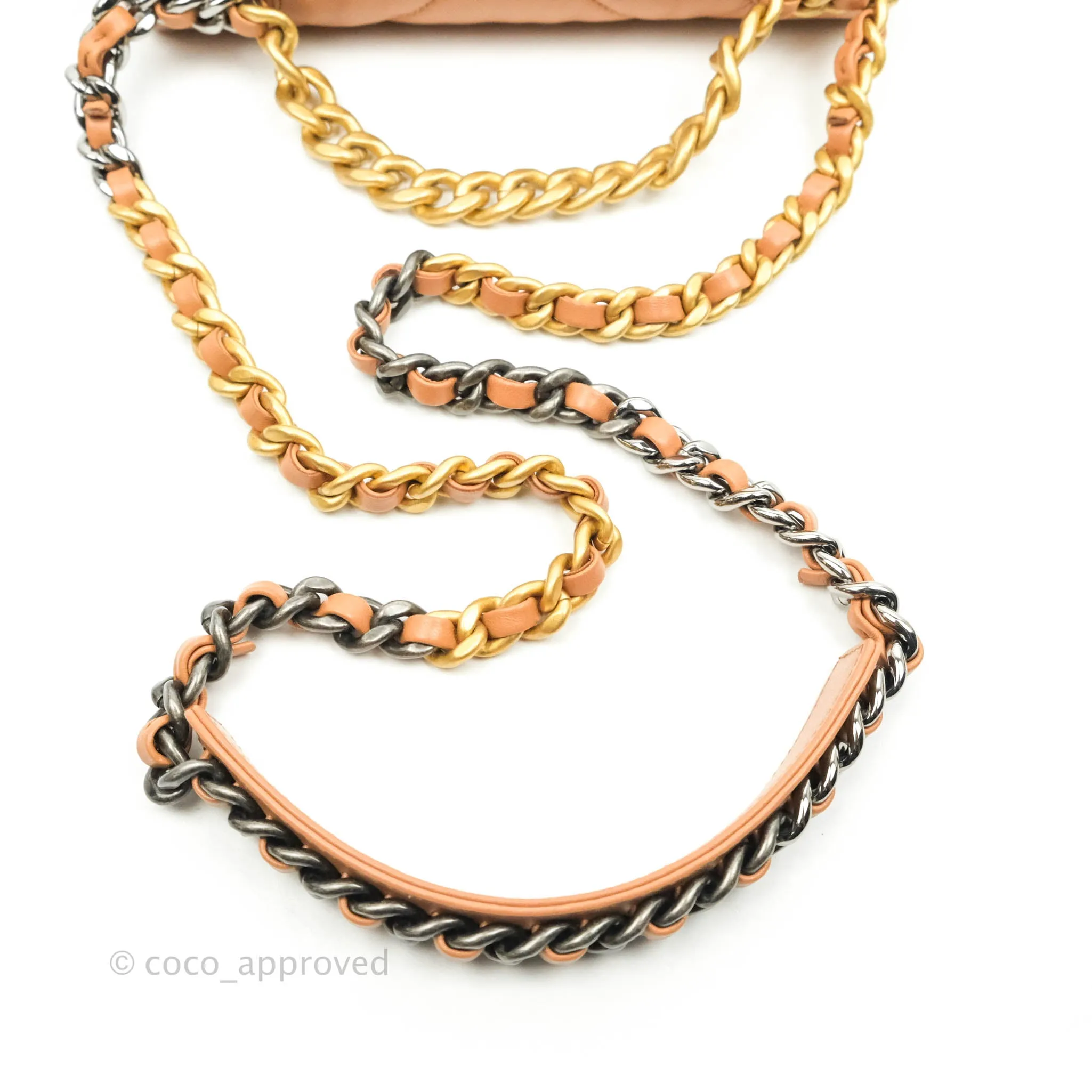 Chanel 19 Small Caramel Dark Beige Lambskin Mixed Hardware 21K