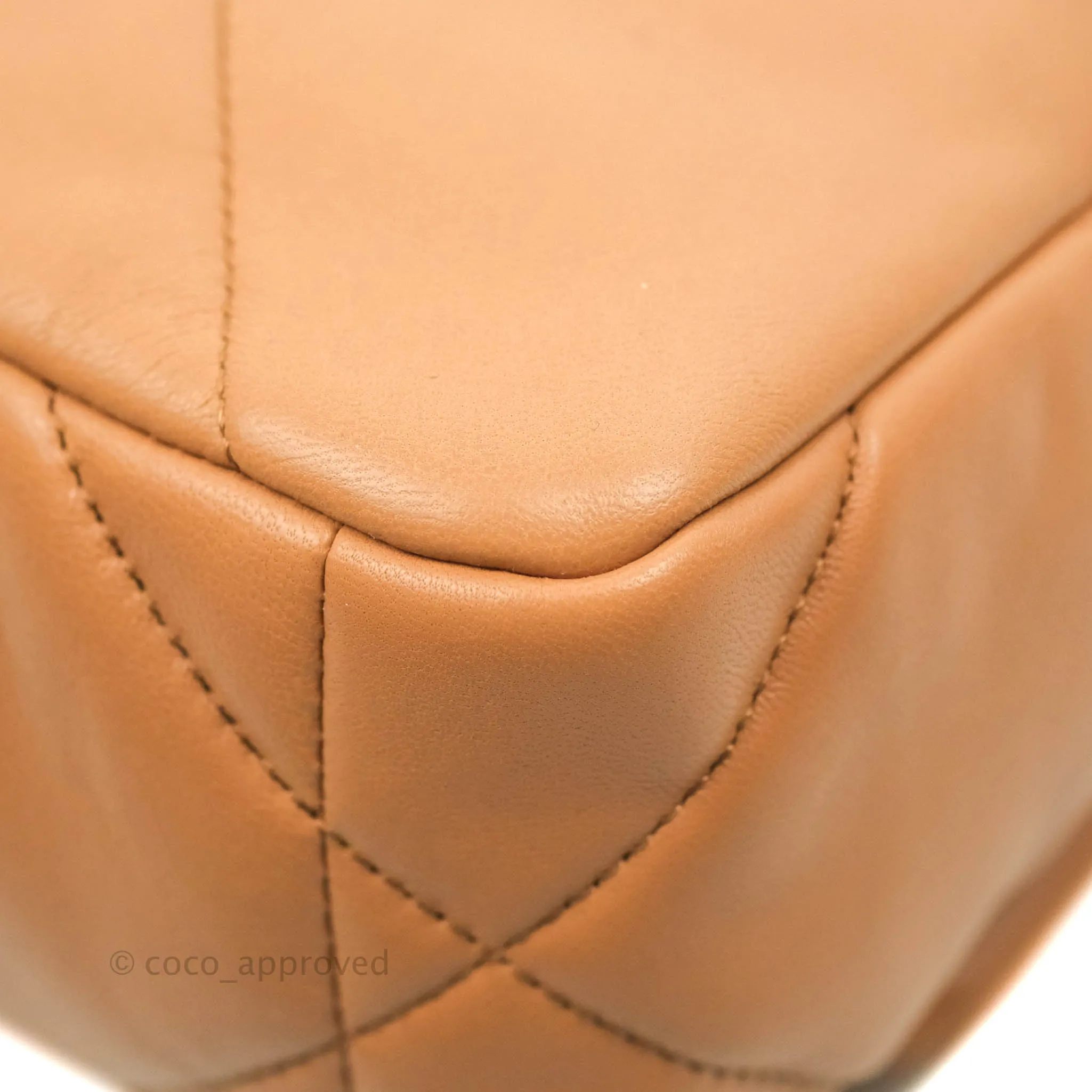 Chanel 19 Small Caramel Dark Beige Lambskin Mixed Hardware 21K
