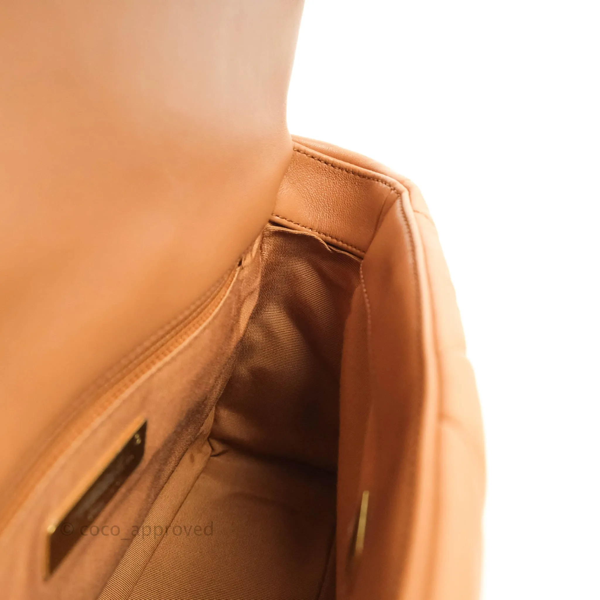 Chanel 19 Small Caramel Dark Beige Lambskin Mixed Hardware 21K