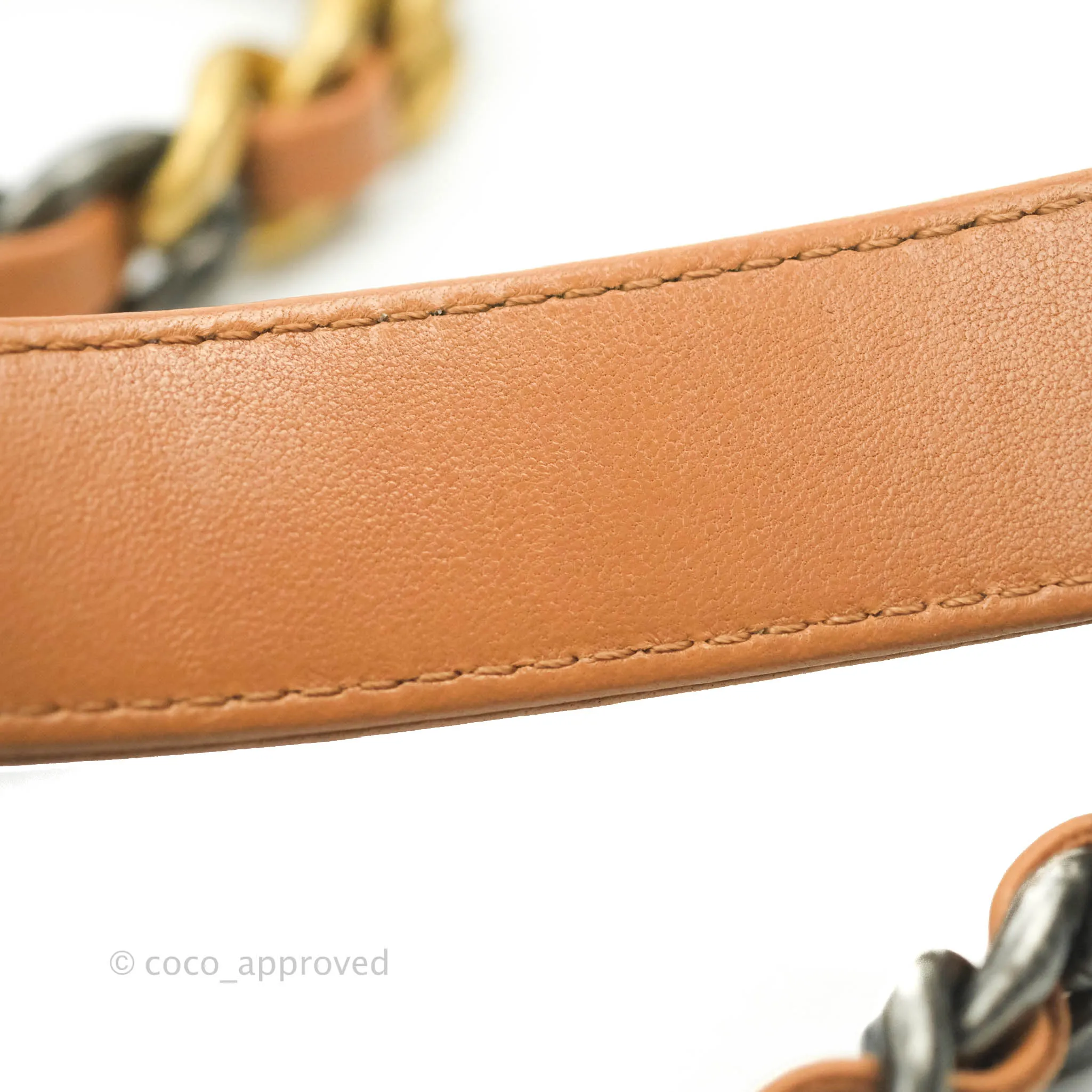 Chanel 19 Small Caramel Dark Beige Lambskin Mixed Hardware 21K