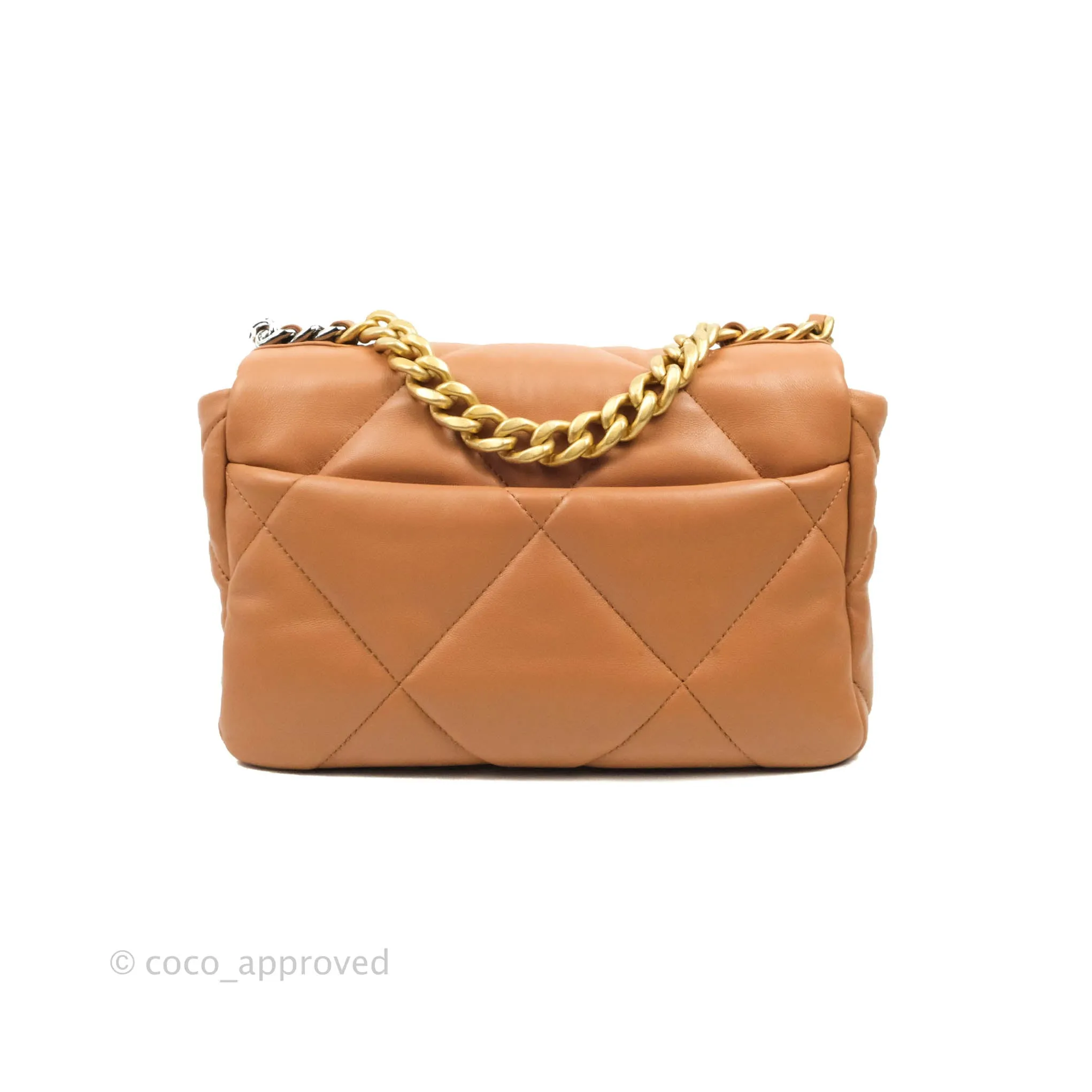 Chanel 19 Small Caramel Dark Beige Lambskin Mixed Hardware 21K