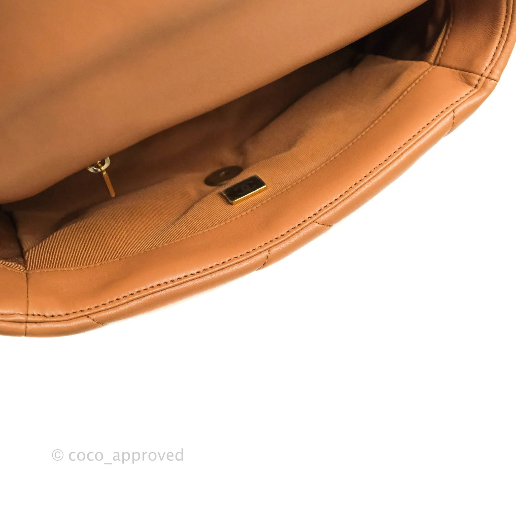 Chanel 19 Small Caramel Dark Beige Lambskin Mixed Hardware 21K
