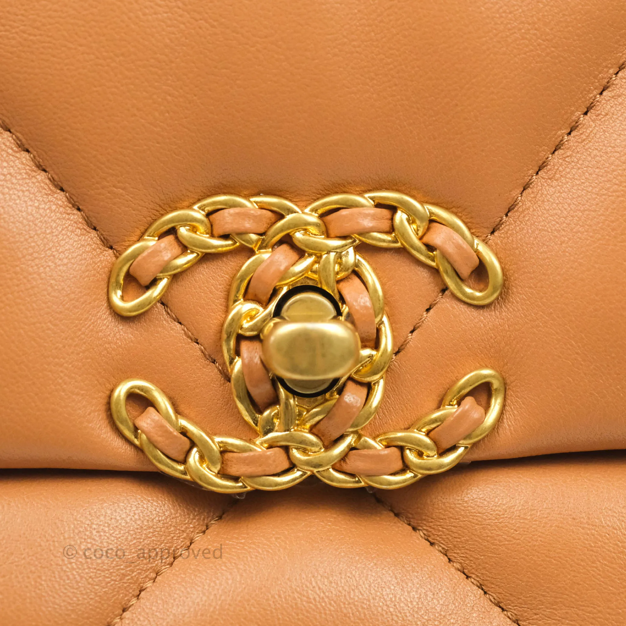 Chanel 19 Small Caramel Dark Beige Lambskin Mixed Hardware 21K