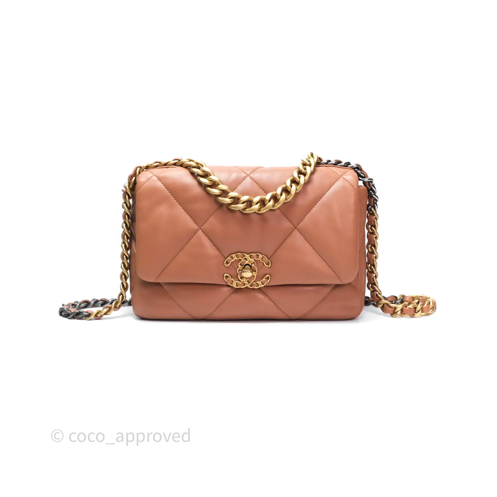 Chanel 19 Small Caramel Mixed Hardware