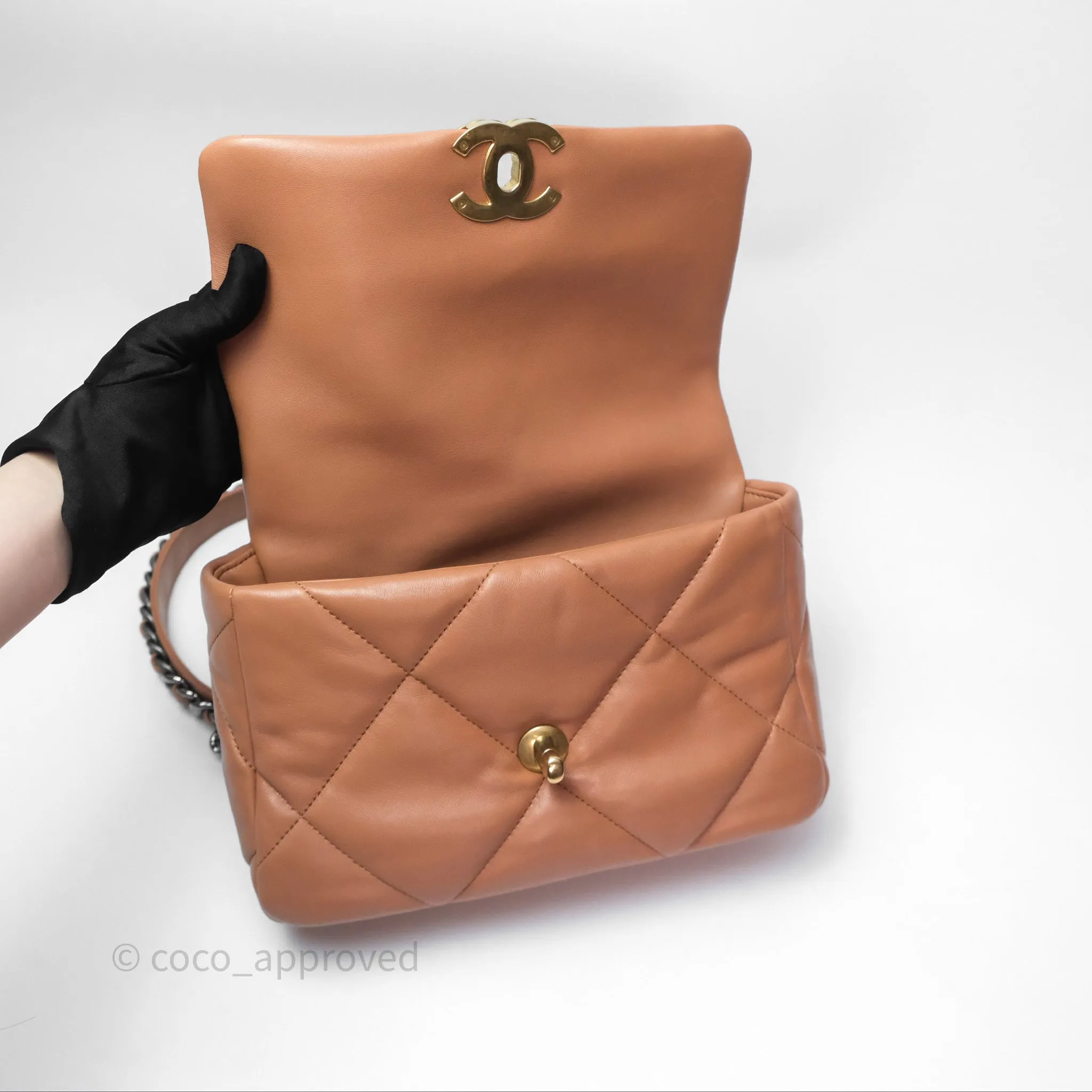 Chanel 19 Small Caramel Mixed Hardware