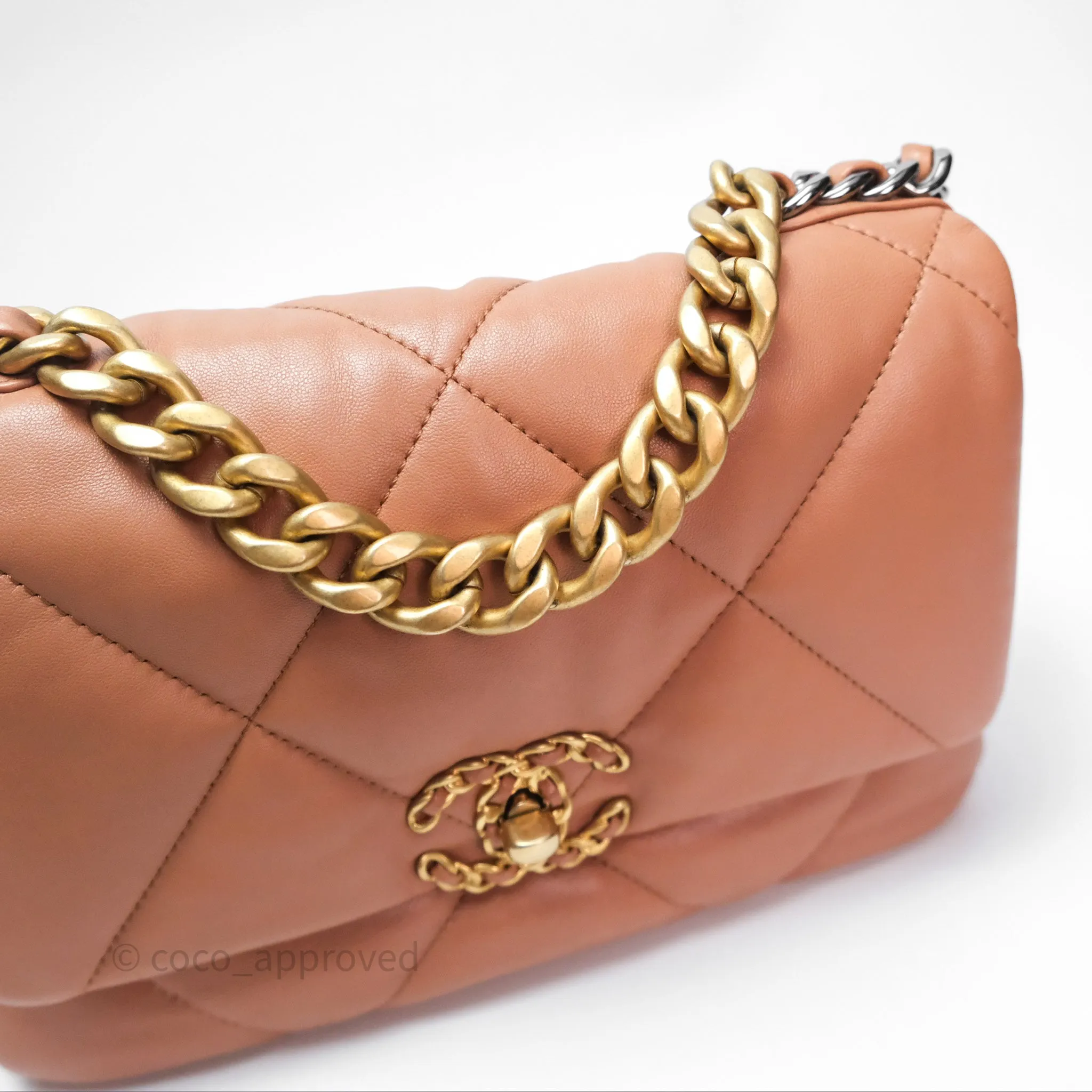 Chanel 19 Small Caramel Mixed Hardware