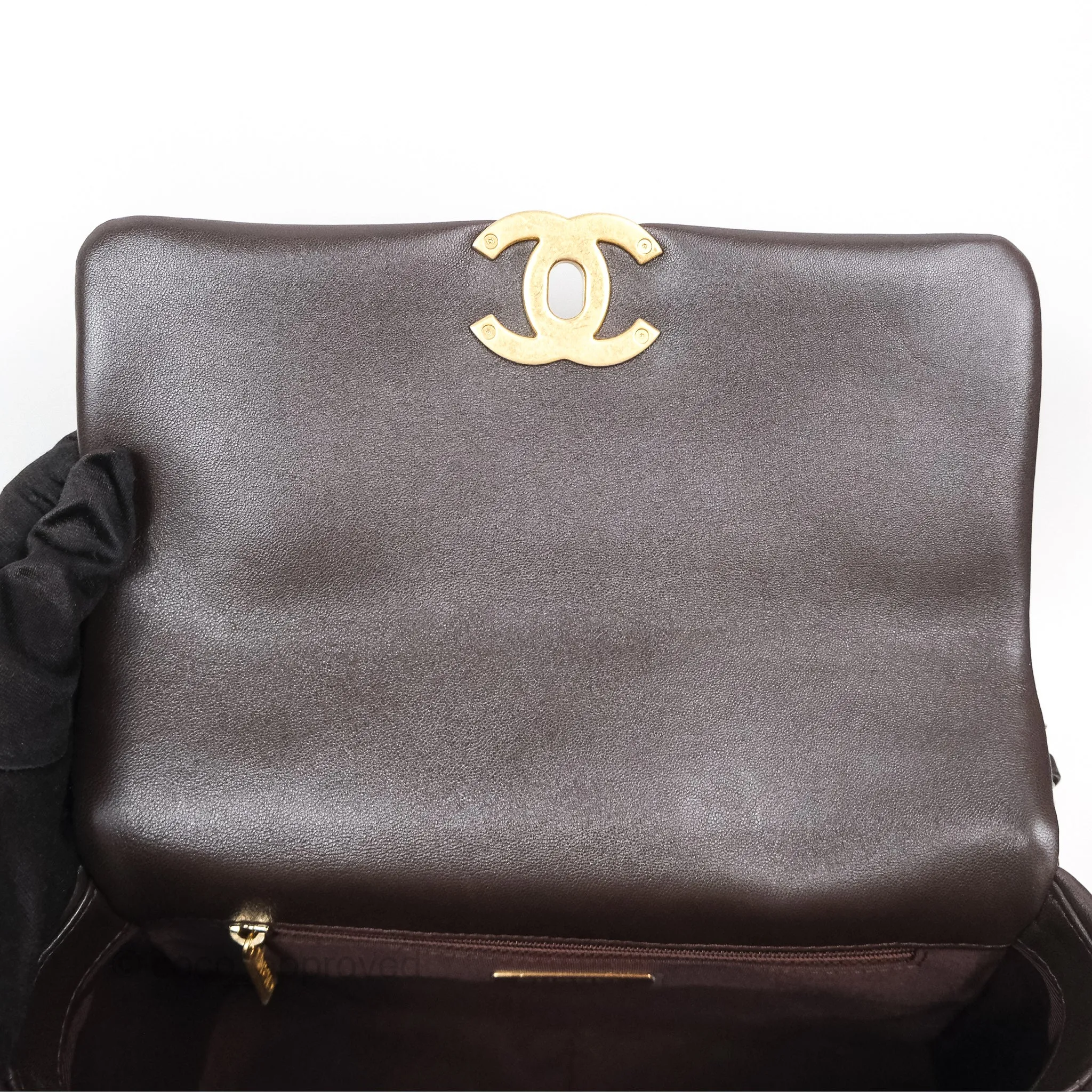 Chanel 19 Small Dark Brown Mixed Hardware