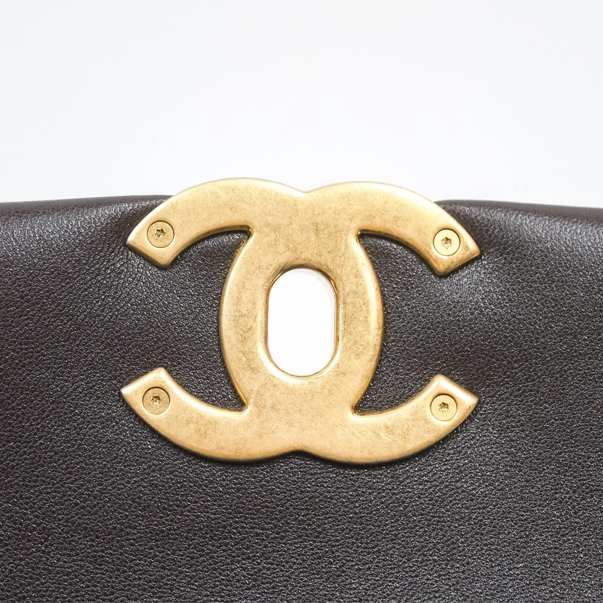 Chanel 19 Small Dark Brown Mixed Hardware